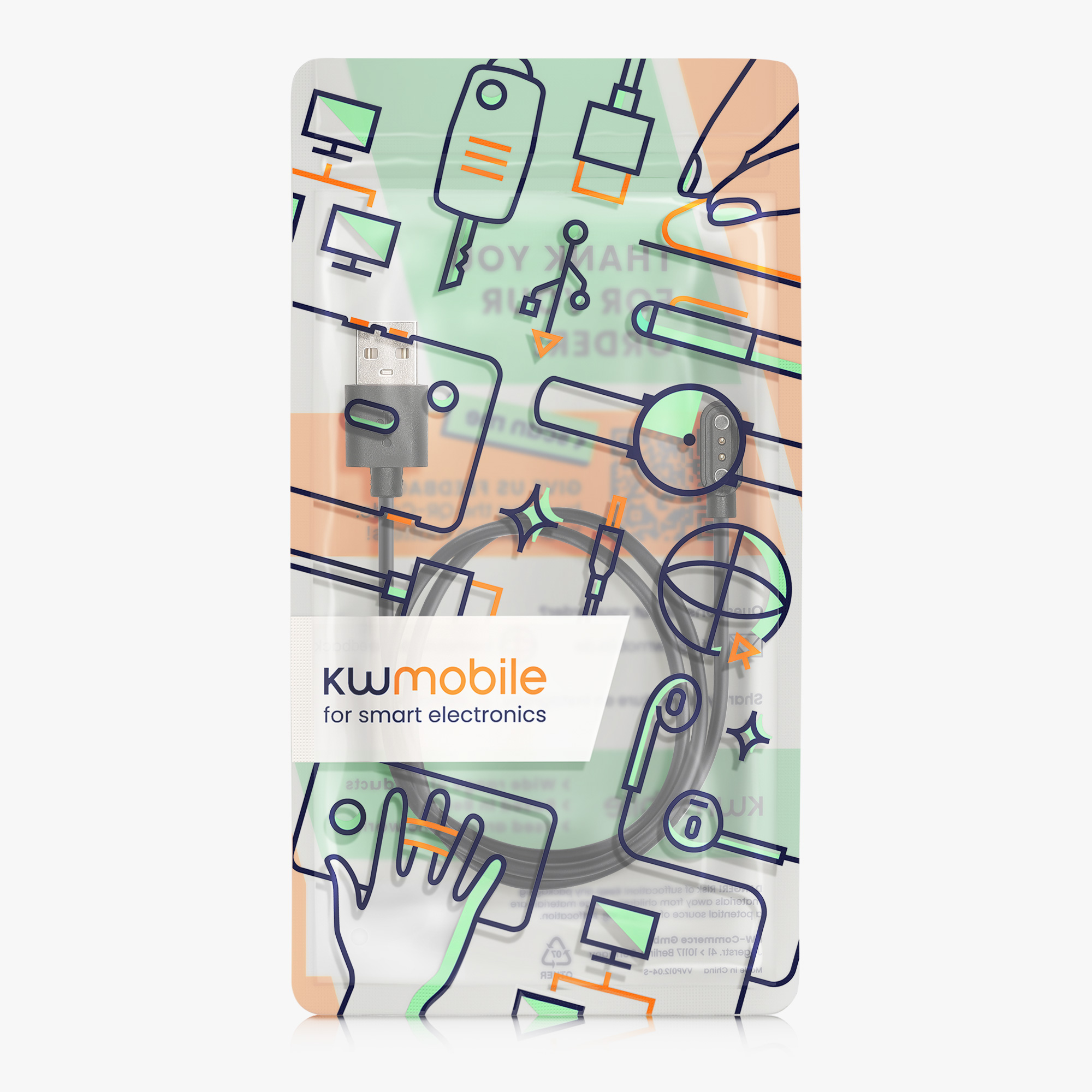 Náhradní nabíjecí kabel hodinky CMF Watch Pro 2 USB černá kwmobile