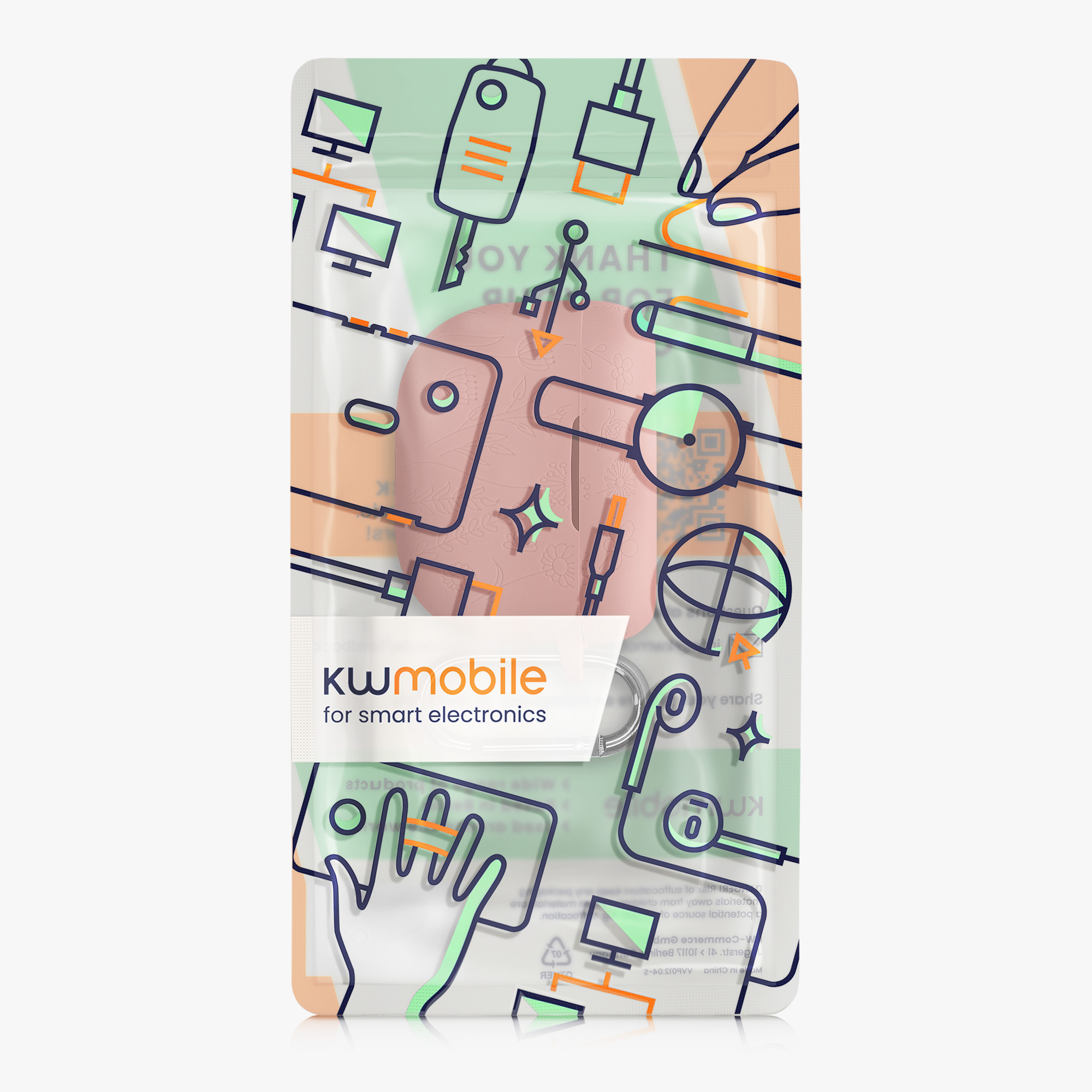 Silikonové cestovní pouzdro Jabra Elite 10 / E10 kwmobile embossed vícebarevná