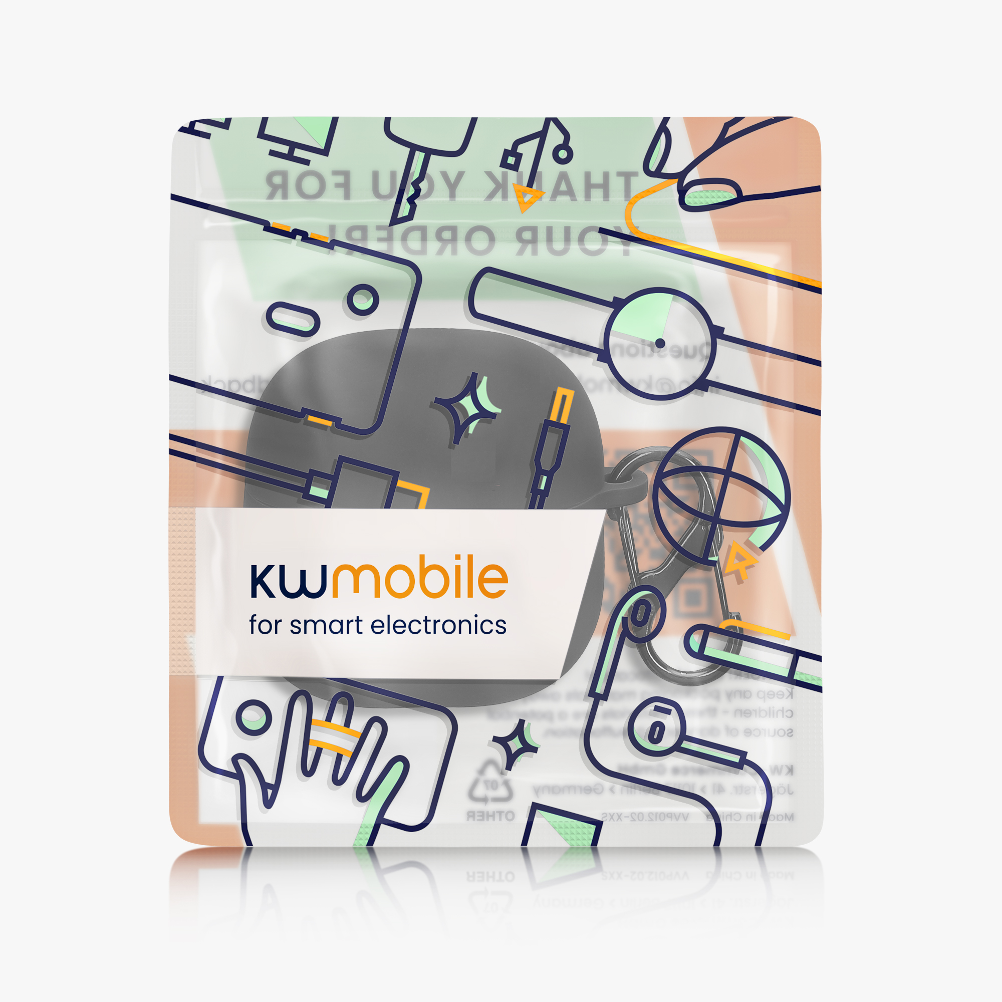 Silikonový obal nabíjecí pouzdro sluchátka Xiaomi Redmi Buds 6 Lite černá kwmobile