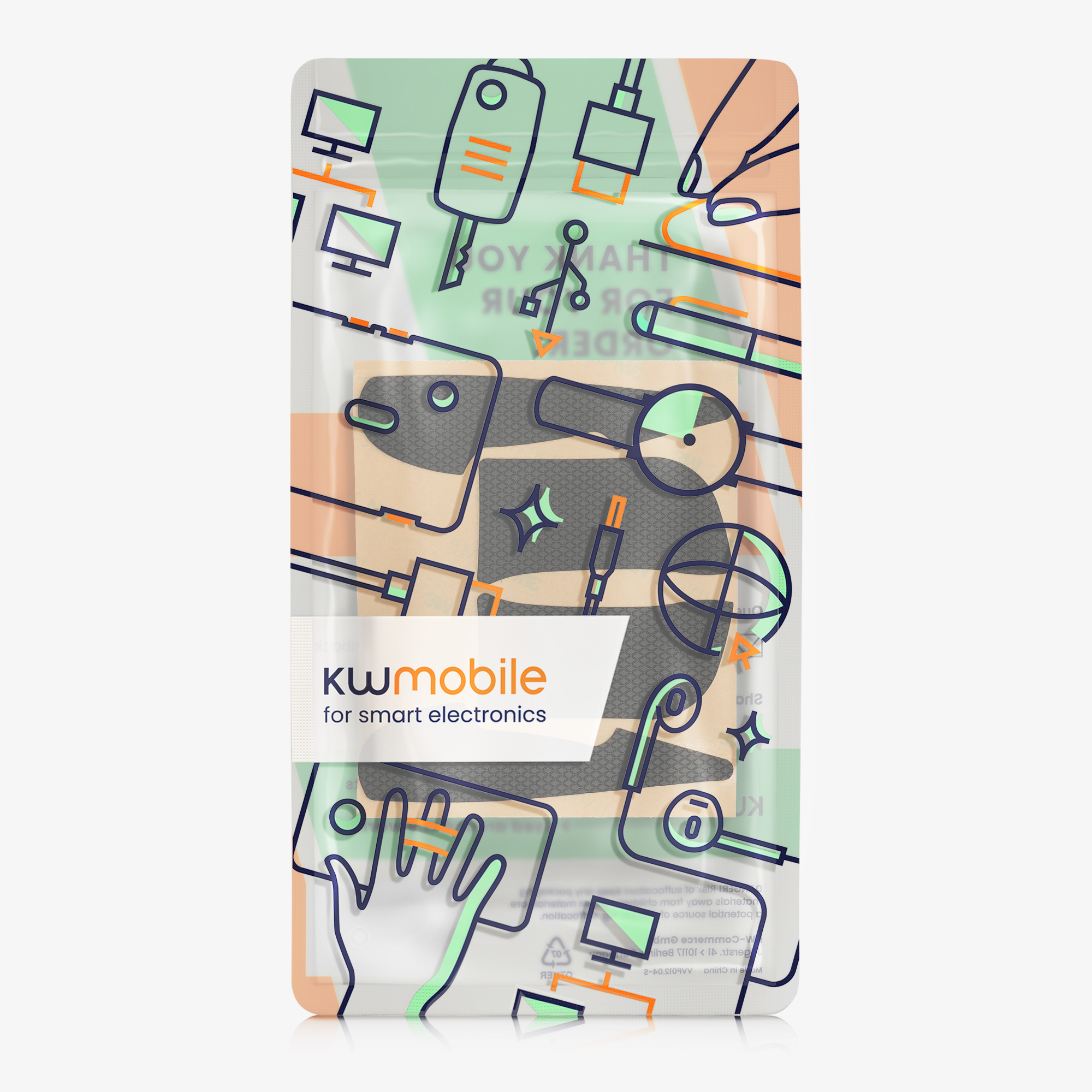 Grip tape pro myš SteelSeries Sensei Ten / raw / xai Grip Tape kwmobile - černá