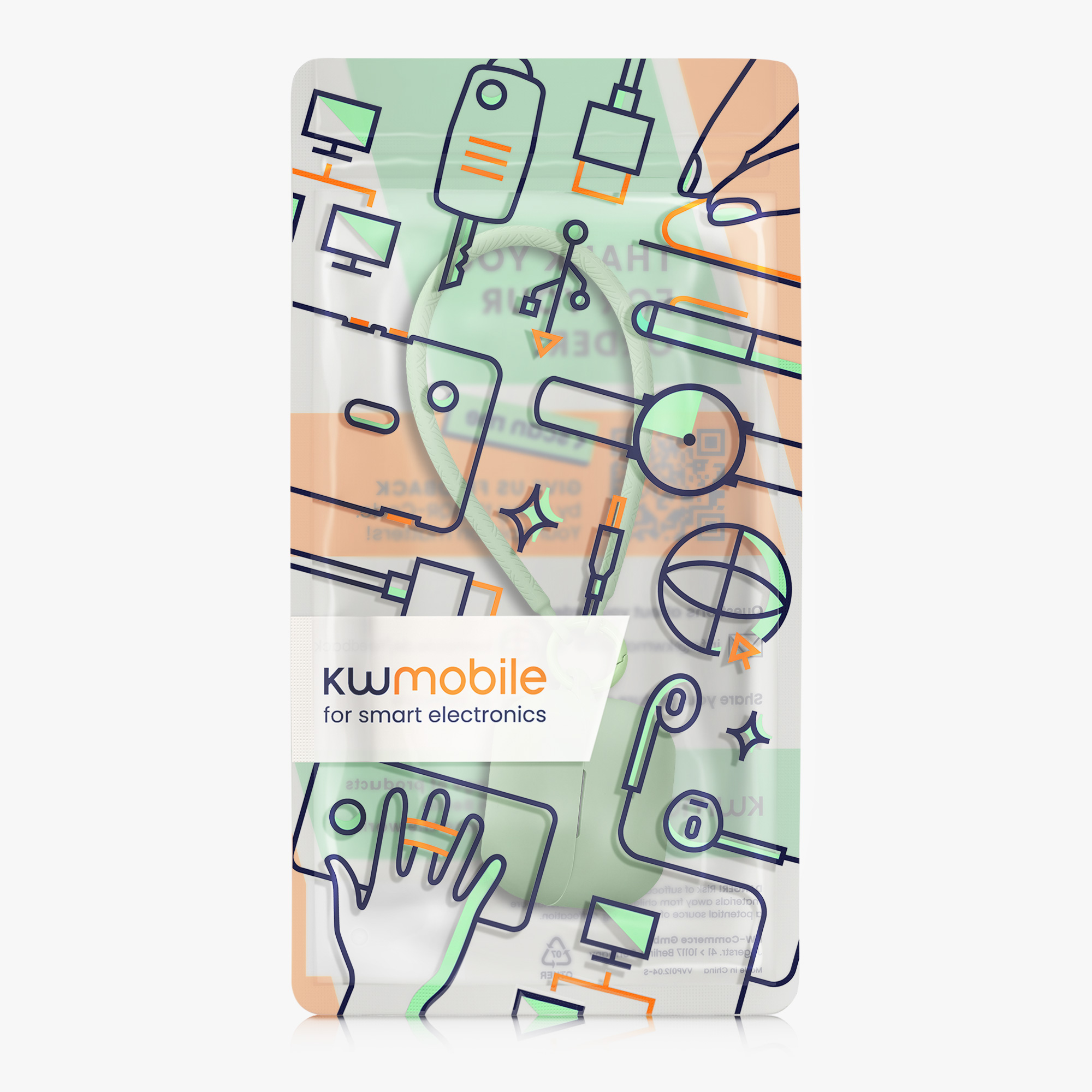Kryt na sluchátka Samsung Galaxy Buds 3 / Galaxy Buds 3 Pro kwmobile TPU Matcha Green