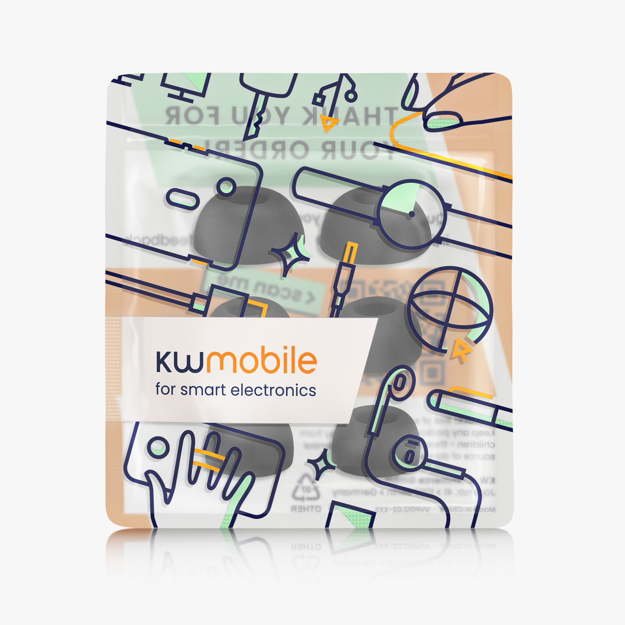 Silikonové špuntíky Samsung Galaxy Buds 3 Pro / Galaxy Buds 4 Pro kwmobile 6 ks černý
