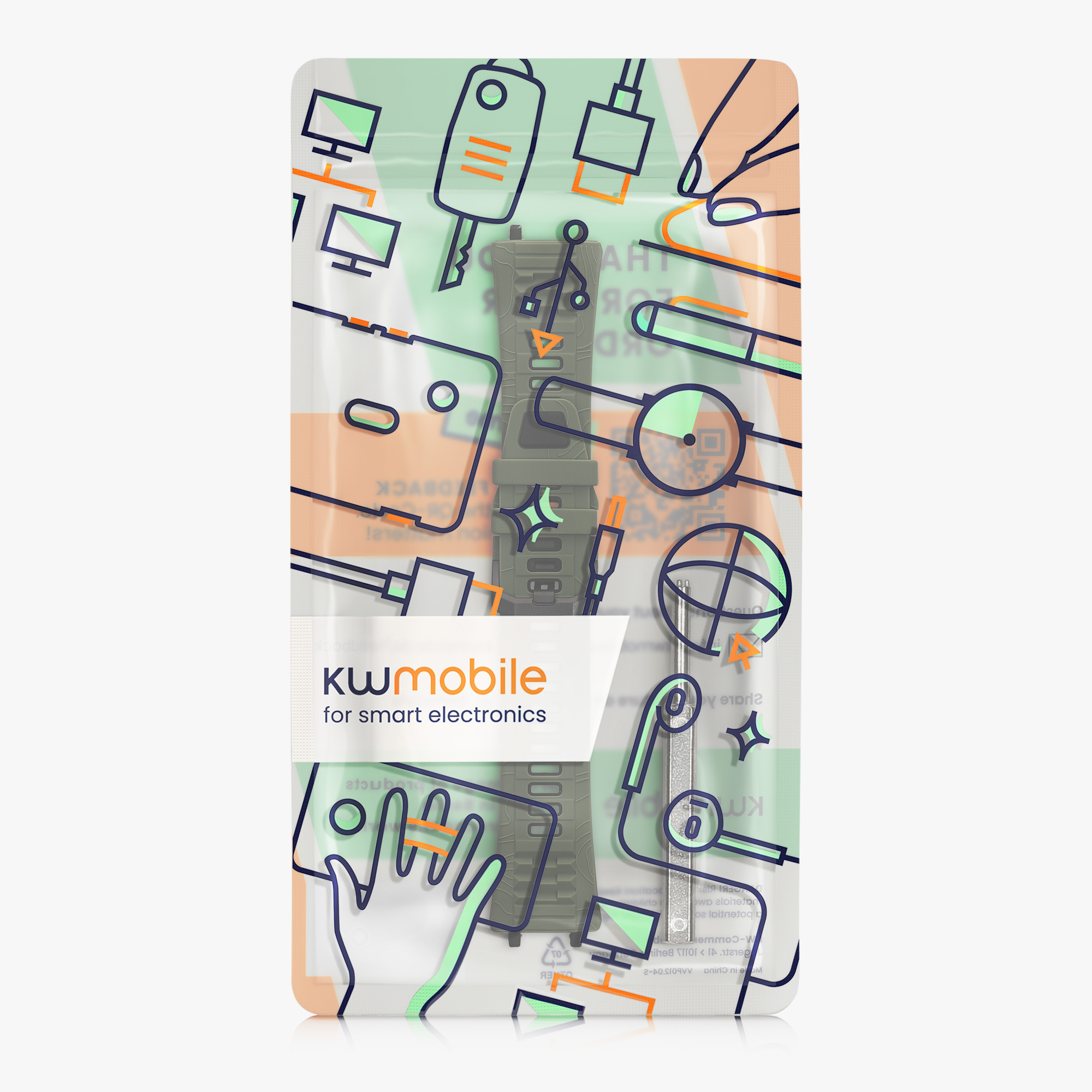 Řemínek pro Amazfit T-Rex 3 kwmobile - černá