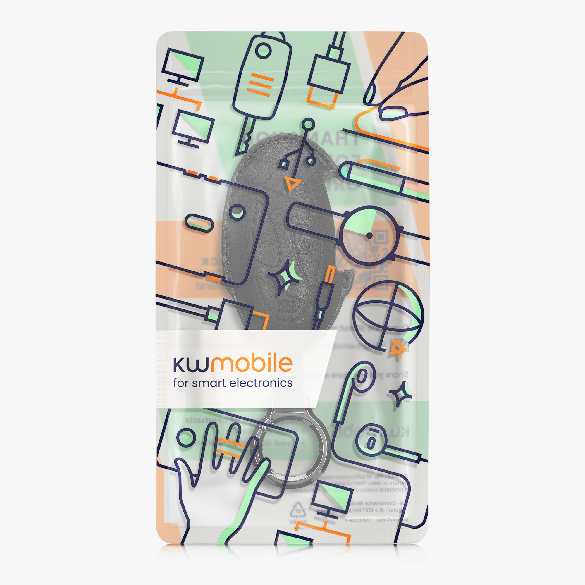 Pouzdro na klíč od auta kwmobile pro Hyundai 7-Button Ioniq 6 Grandeur GN7… - černá