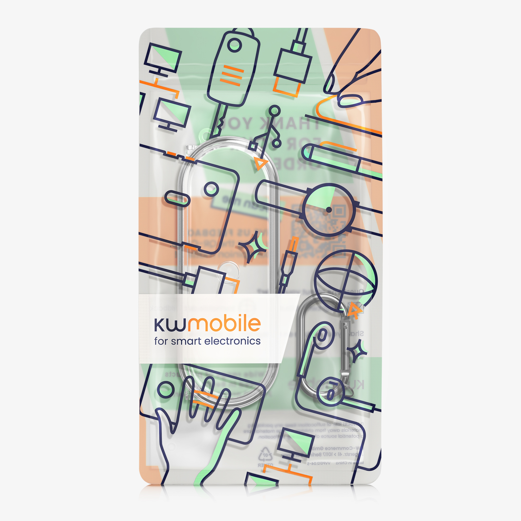 Pouzdro na sluchátka kwmobile pro Nothing Ear (Open), transparentní