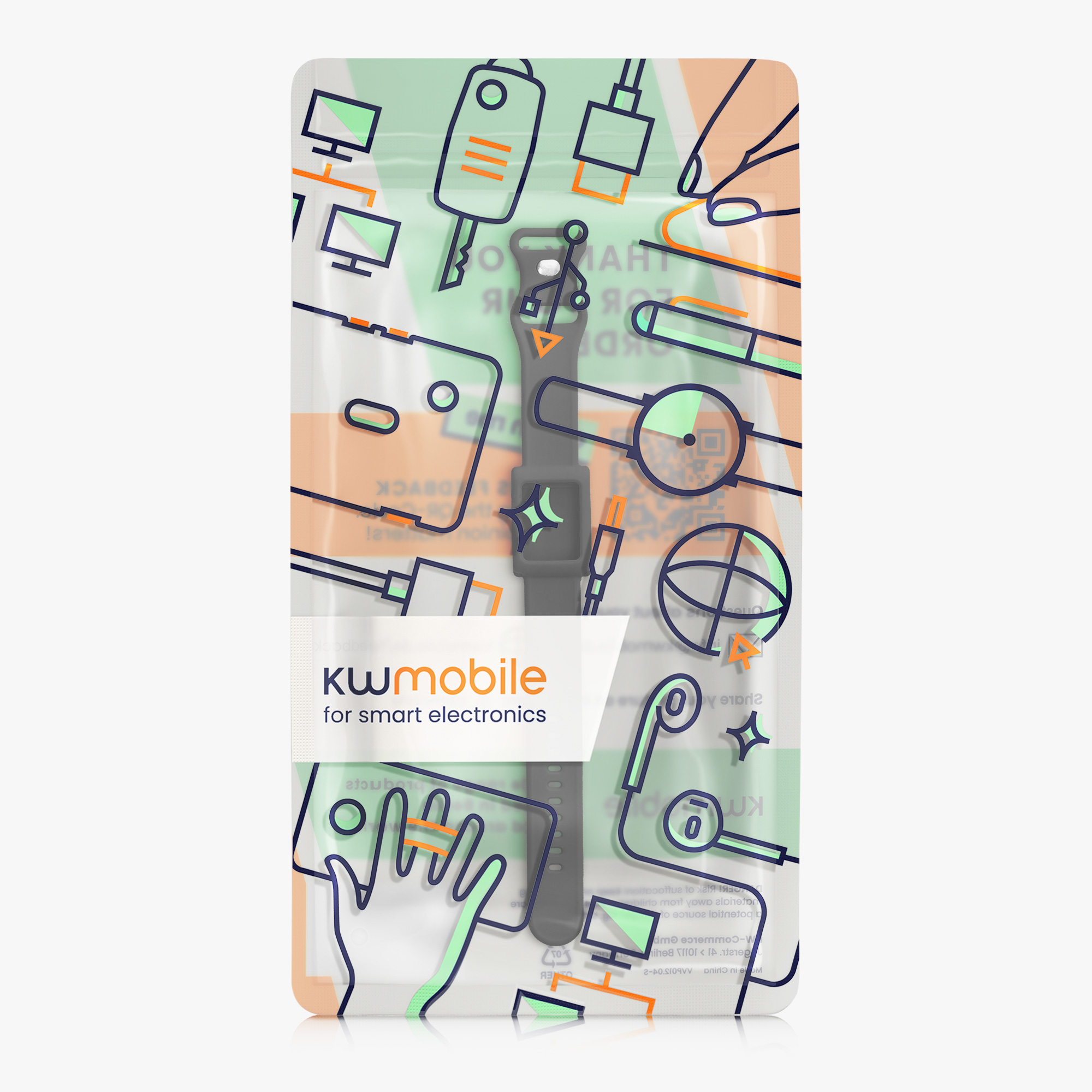 Řemínek Whoop 5.0 / 4.0 / 3.0 kwmobile silikon černá