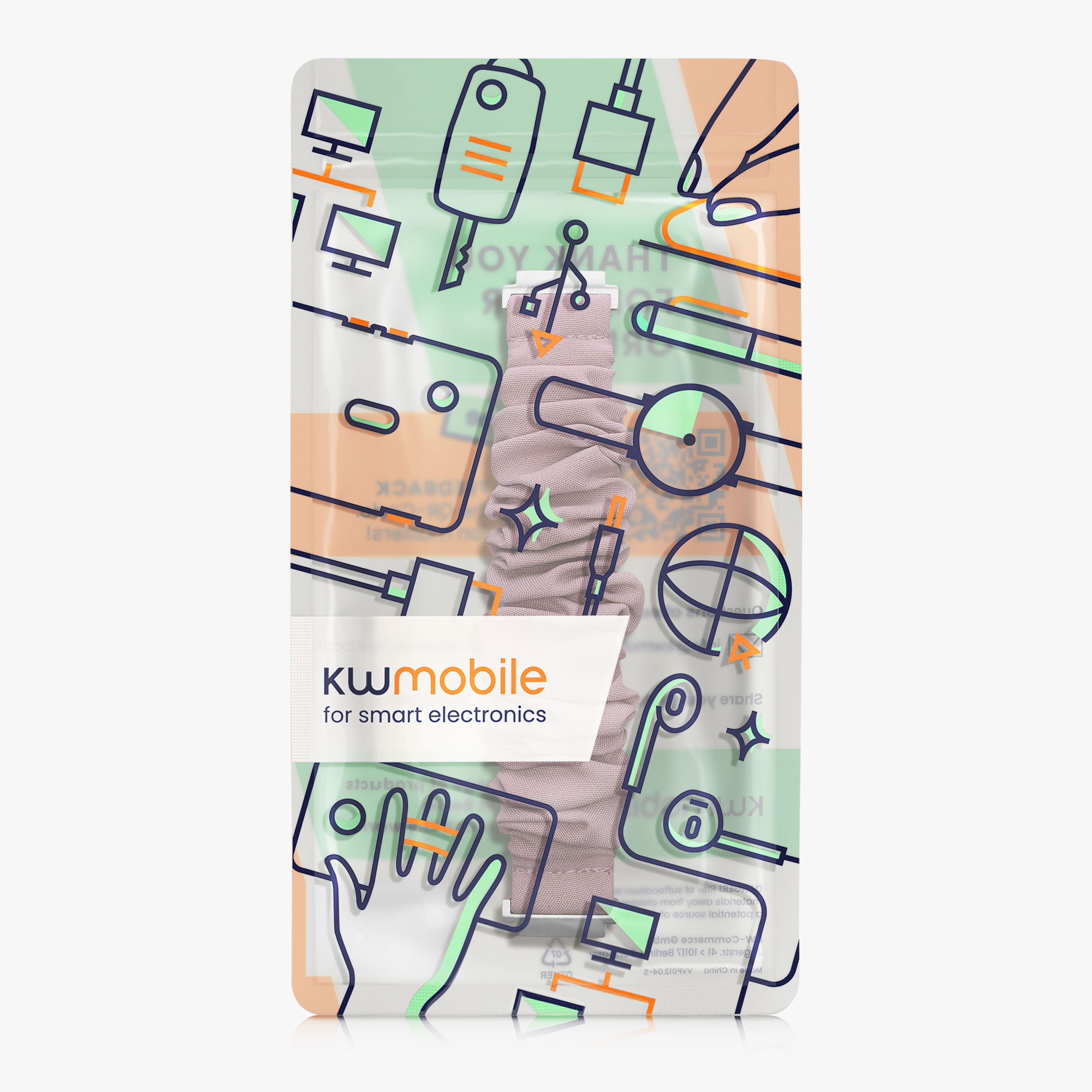 Řemínek kwmobile pro Garmin Venu Sq 2 Music / Sq 2 / Vivoactive 6 / Vivoactive 5 - levandulová