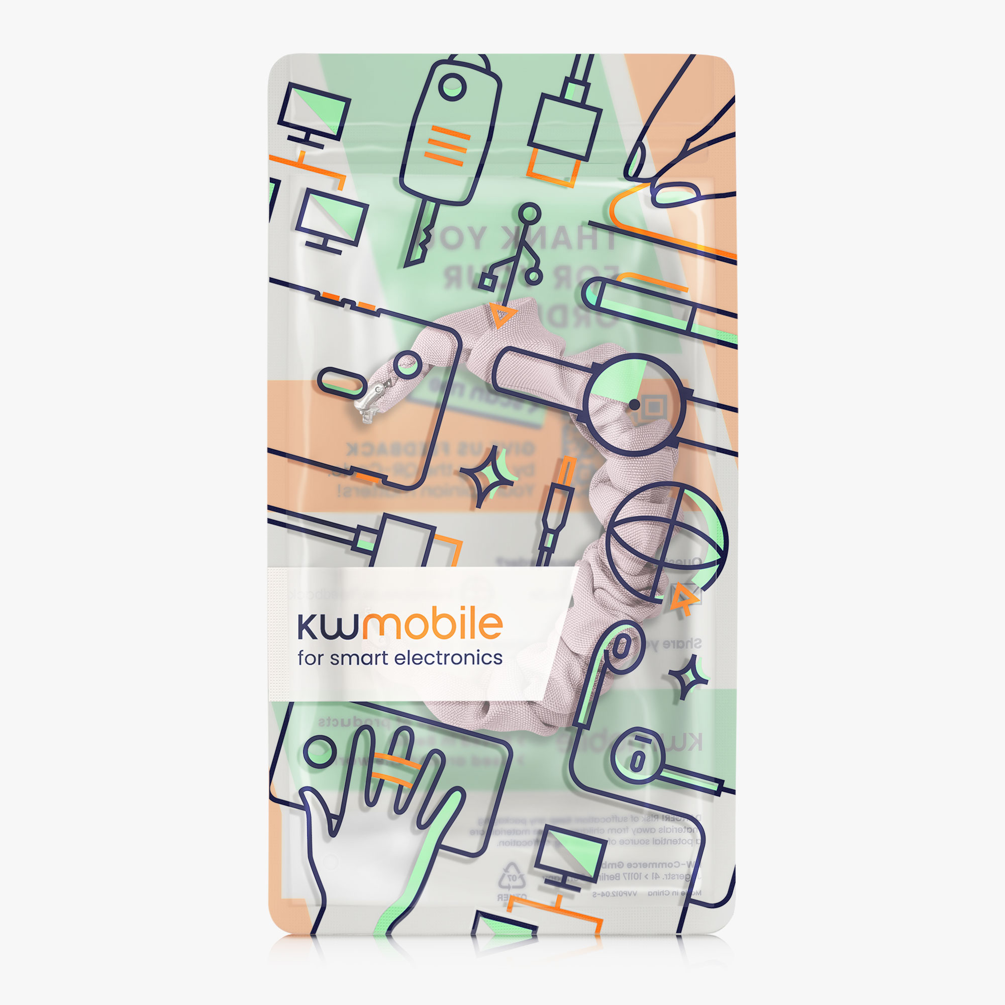 Scrunchie řemínek na chytré hodinky Samsung Galaxy Fit 3 kwmobile levandulový