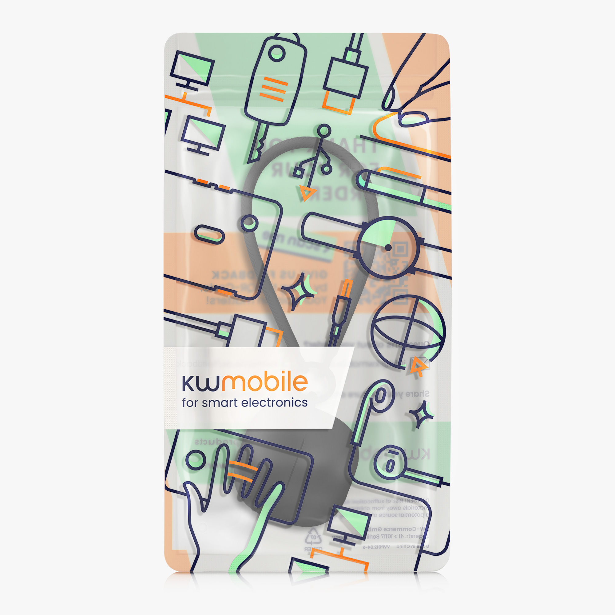 Silikonový řemínek hodinky Xiaomi Redmi Buds 6 Lite náhradní černá kwmobile
