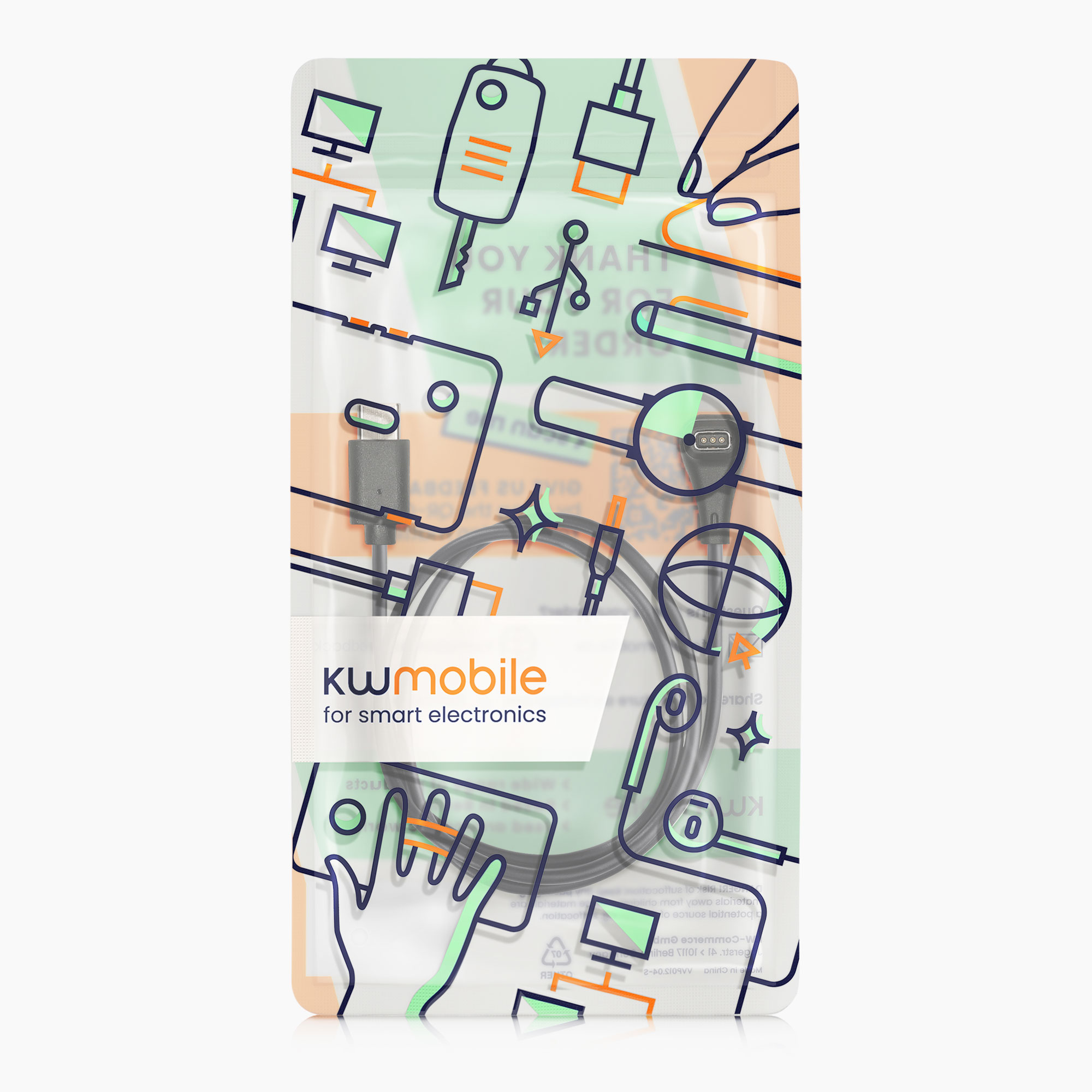 Nabíjecí kabel k chytrým hodinkám COROS PACE Pro kwmobile - černá