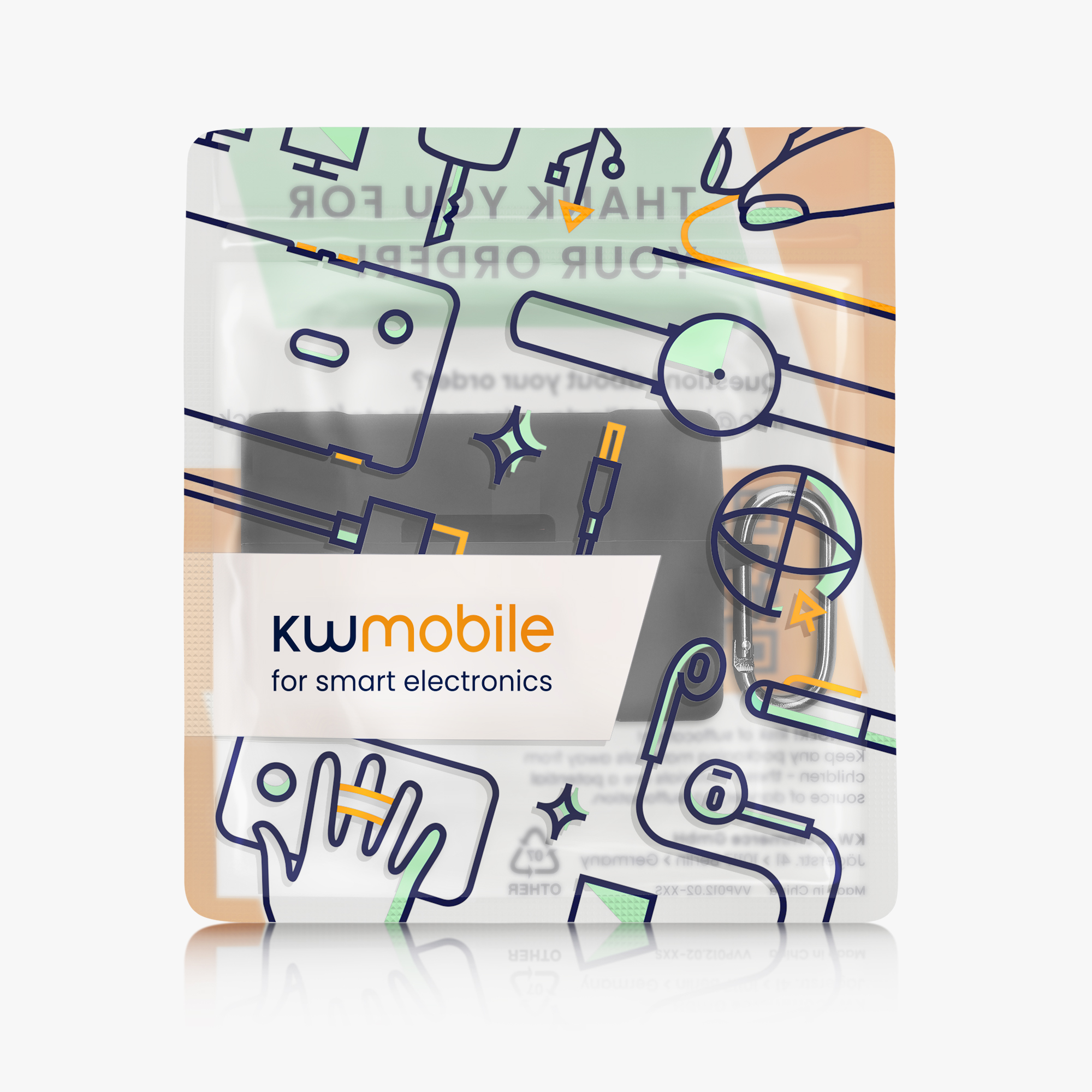 Pouzdro na sluchátka kwmobile pro DJI Mic Mini Wireless - Černá