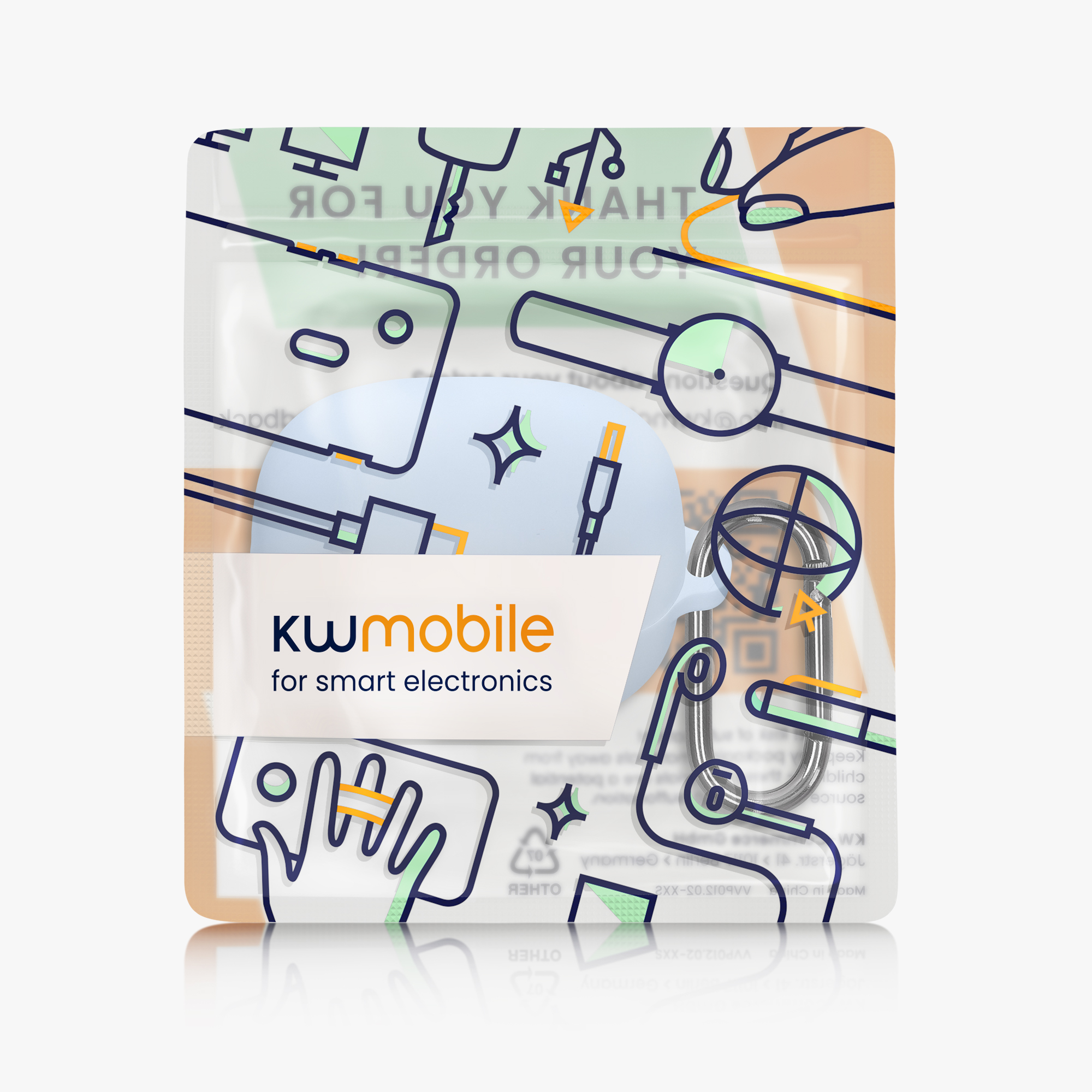 Silikonové pouzdro na sluchátka Xiaomi Buds 5 Pro světle modré