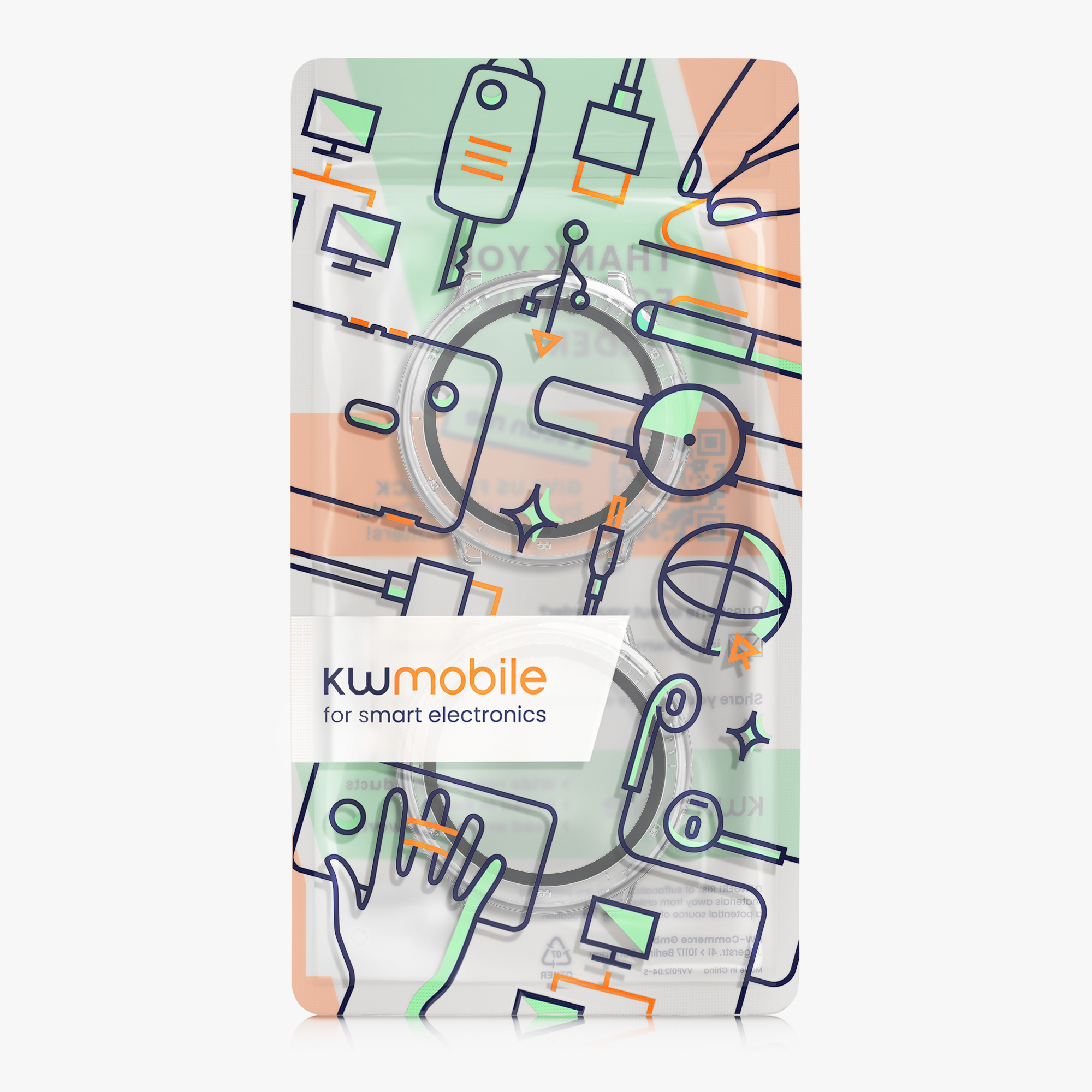 Sada 2 krytů s ochranou displeje pro Amazfit Active2 (A2437) kwmobile - transparentní