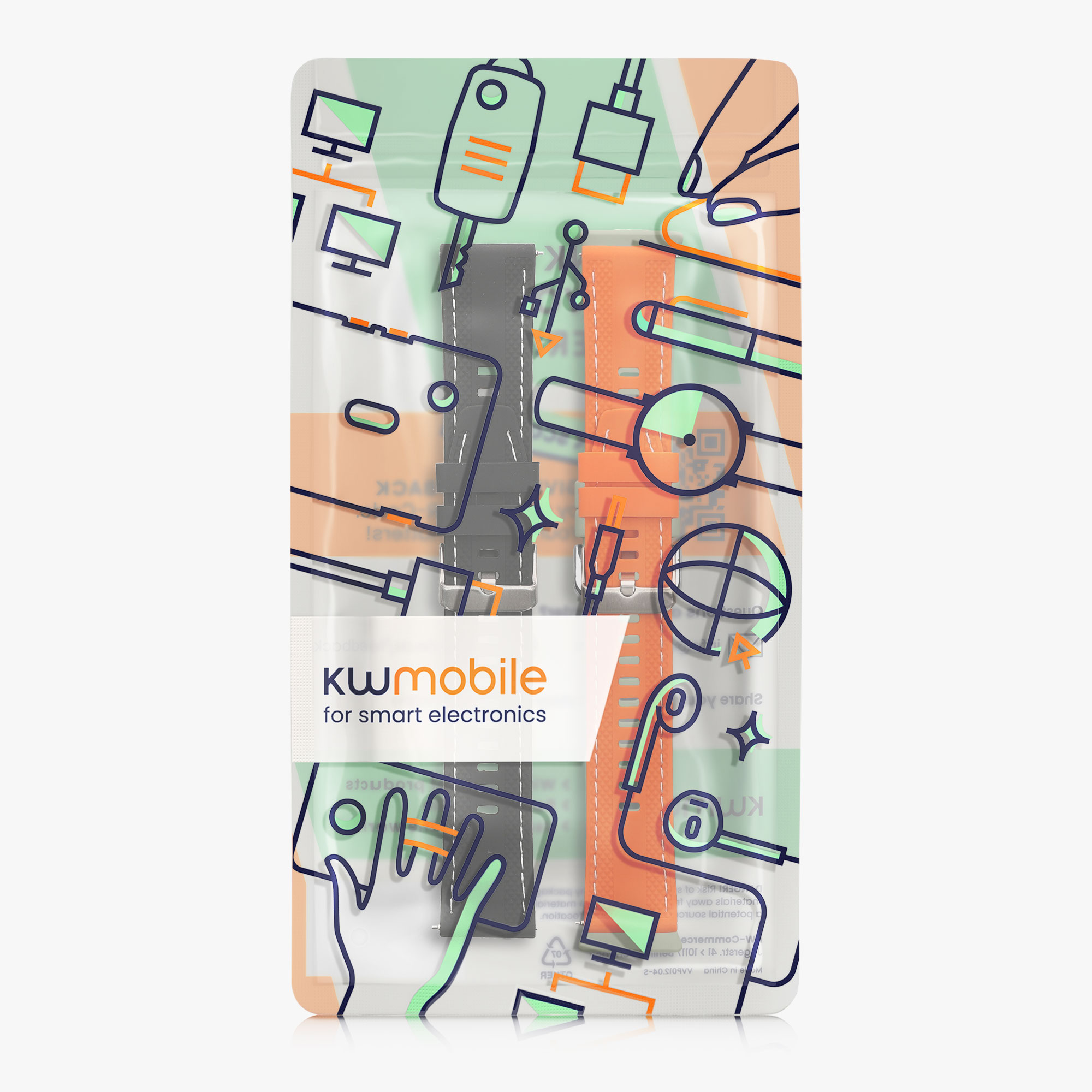 Řemínek na hodinky kwmobile silikonový pro Xiaomi Watch S4 / S4 Sport / S3 / S2 / Watch S1 Active / Watch 5 Active, černá /