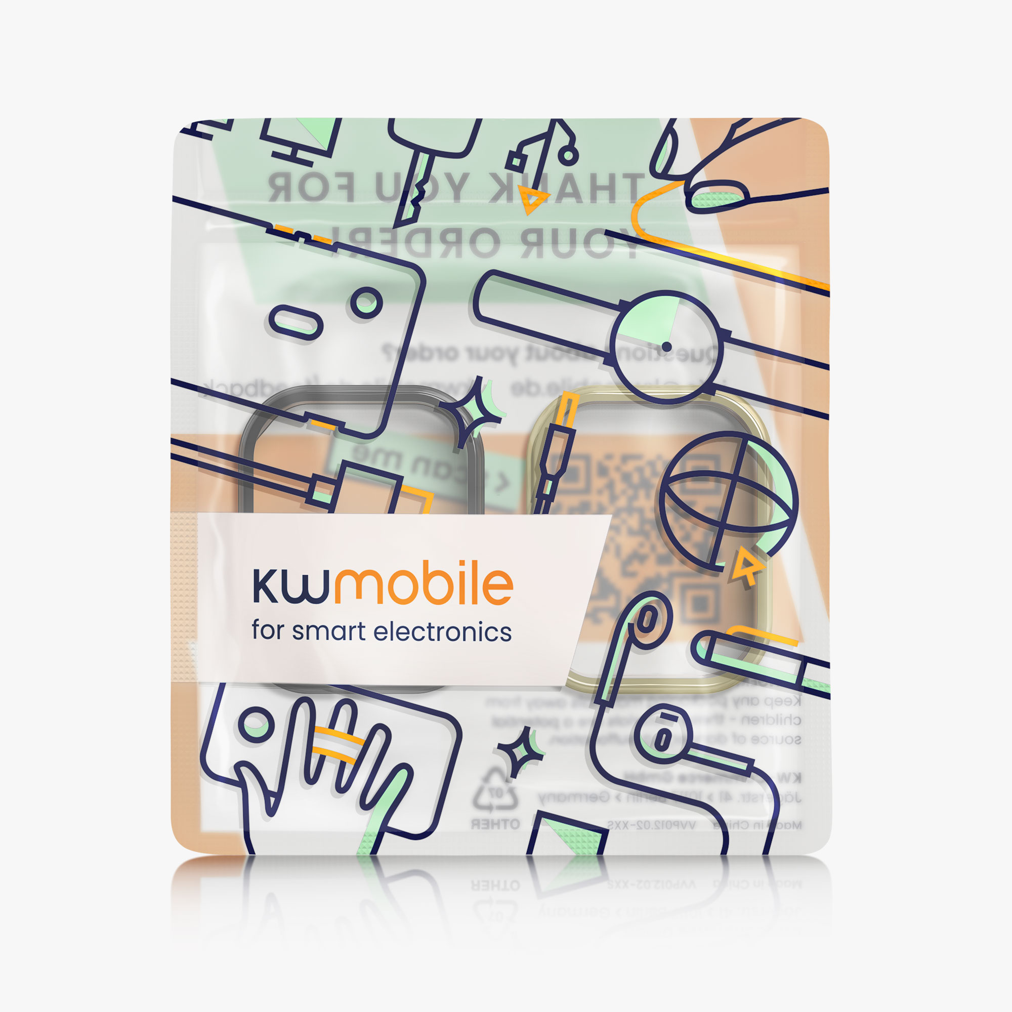 2 ks Kryt s ochranou displeje kwmobile Xiaomi Mi, černá / zlatá