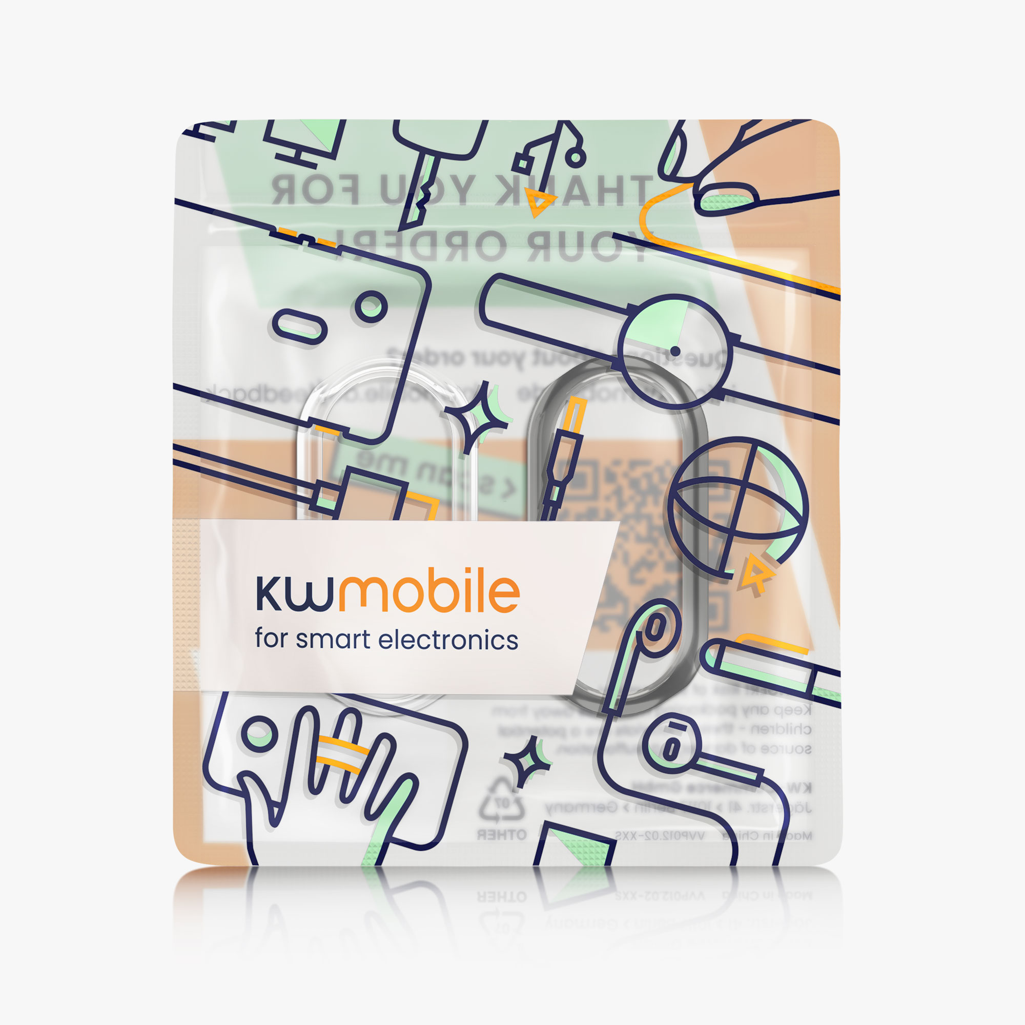 2 ks Kryt s ochranou displeje kwmobile Xiaomi Mi, transparentní / černá