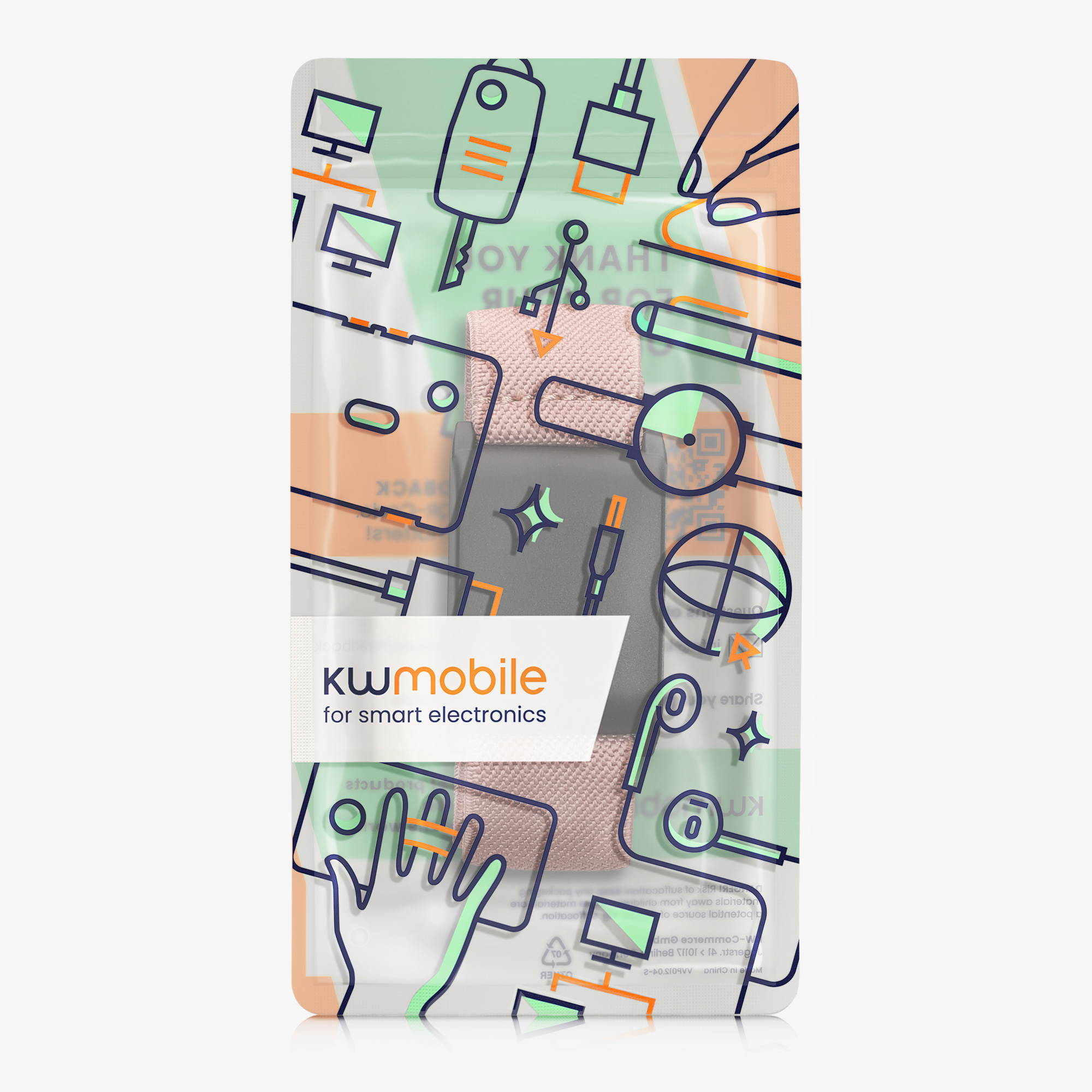 Řemínek Whoop 5.0 / 4.0 / 3.0 kwmobile nylon starorůžová