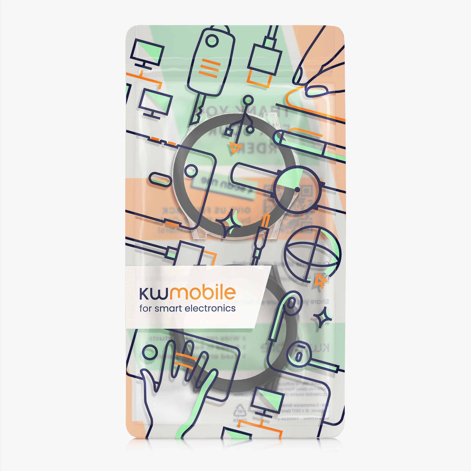 Ochranný kryt se sklem na hodinky Ticwatch Pro 5 Enduro kwmobile - černá/transparentní