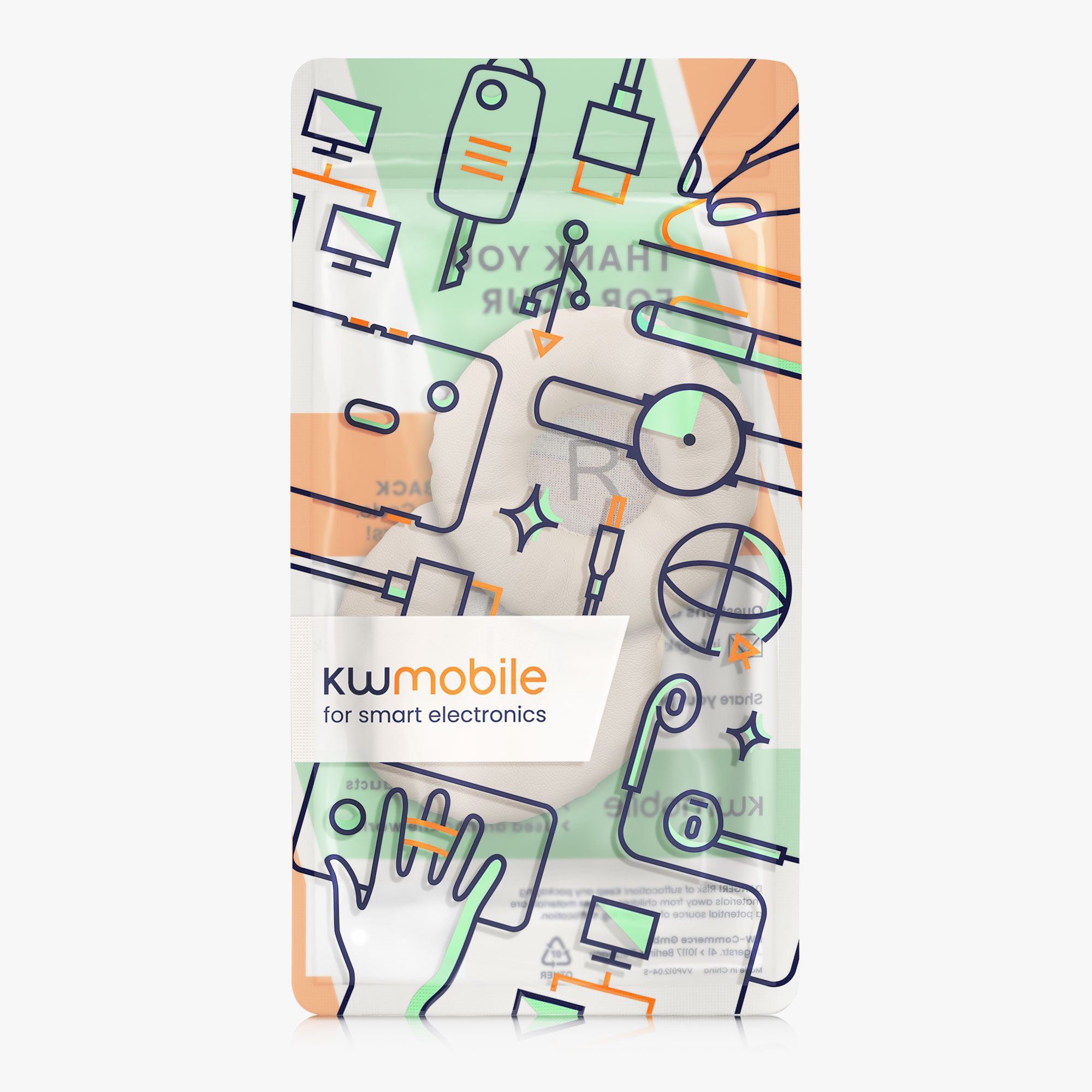 Náhradní náušníky kwmobile pro Anker Soundcore H30i Replacement Ear Pads, bílá