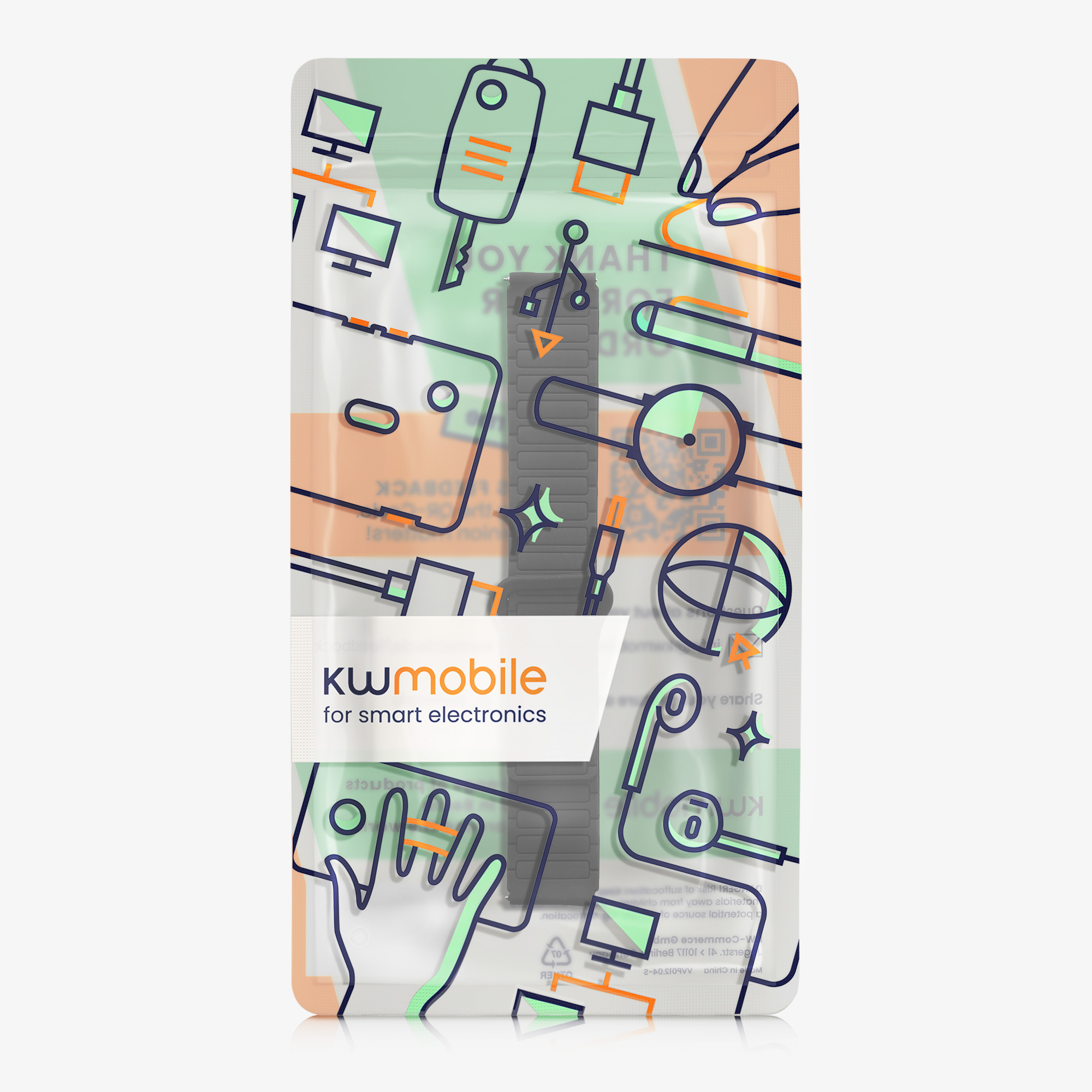 Řemínek na hodinky kwmobile silikonový pro CMF Watch Pro 2 / Watch Pro 1, černá