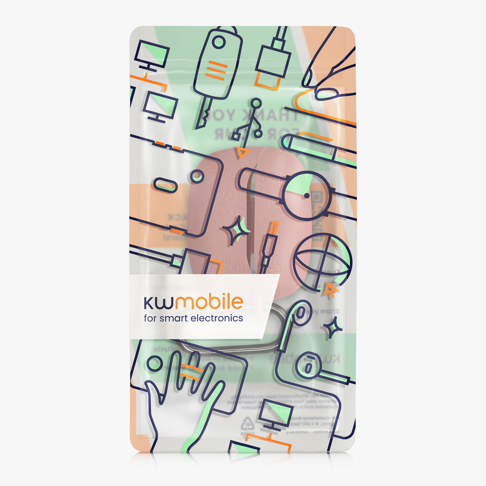 Pouzdro na sluchátka kwmobile pro JBL Tune Beam 2 - embosovaný vzor