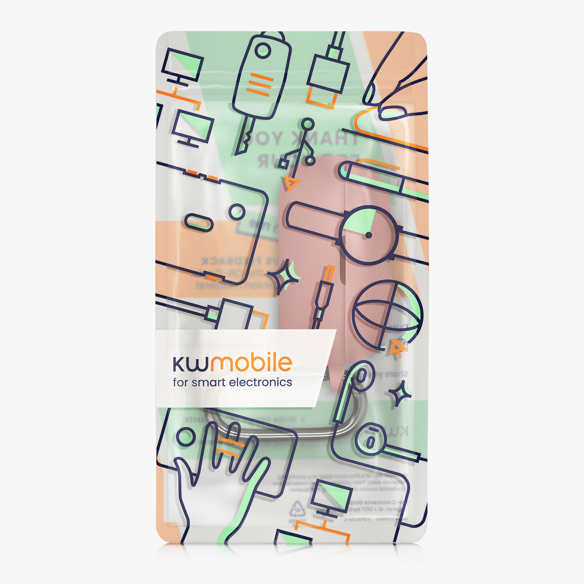 Pouzdro kwmobile pro Anker Soundcore P20i Case, Cover Embossed Pattern