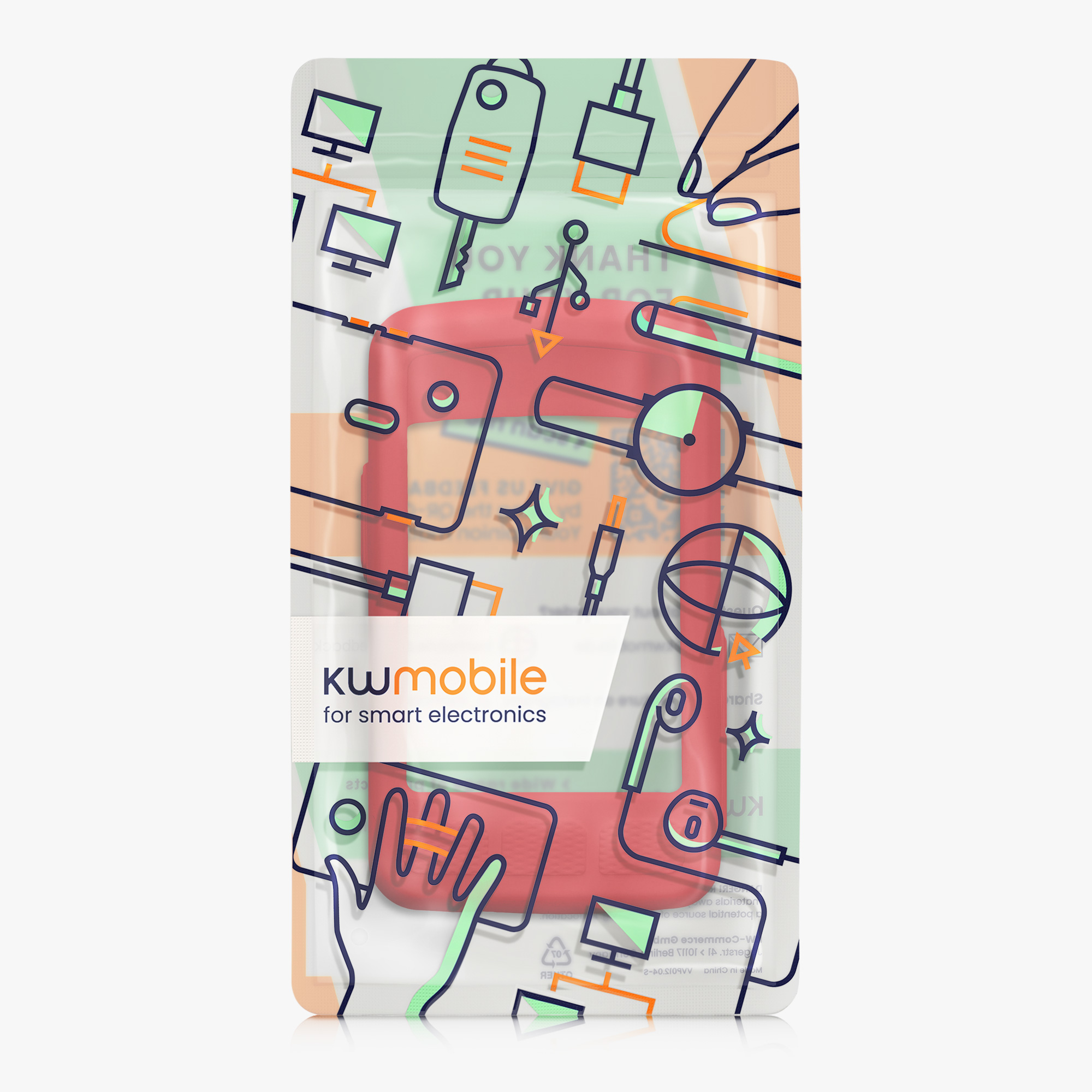 Silikonové pouzdro cyklocomputer Wahoo ELEMNT Roam V3 kwmobile průhledná