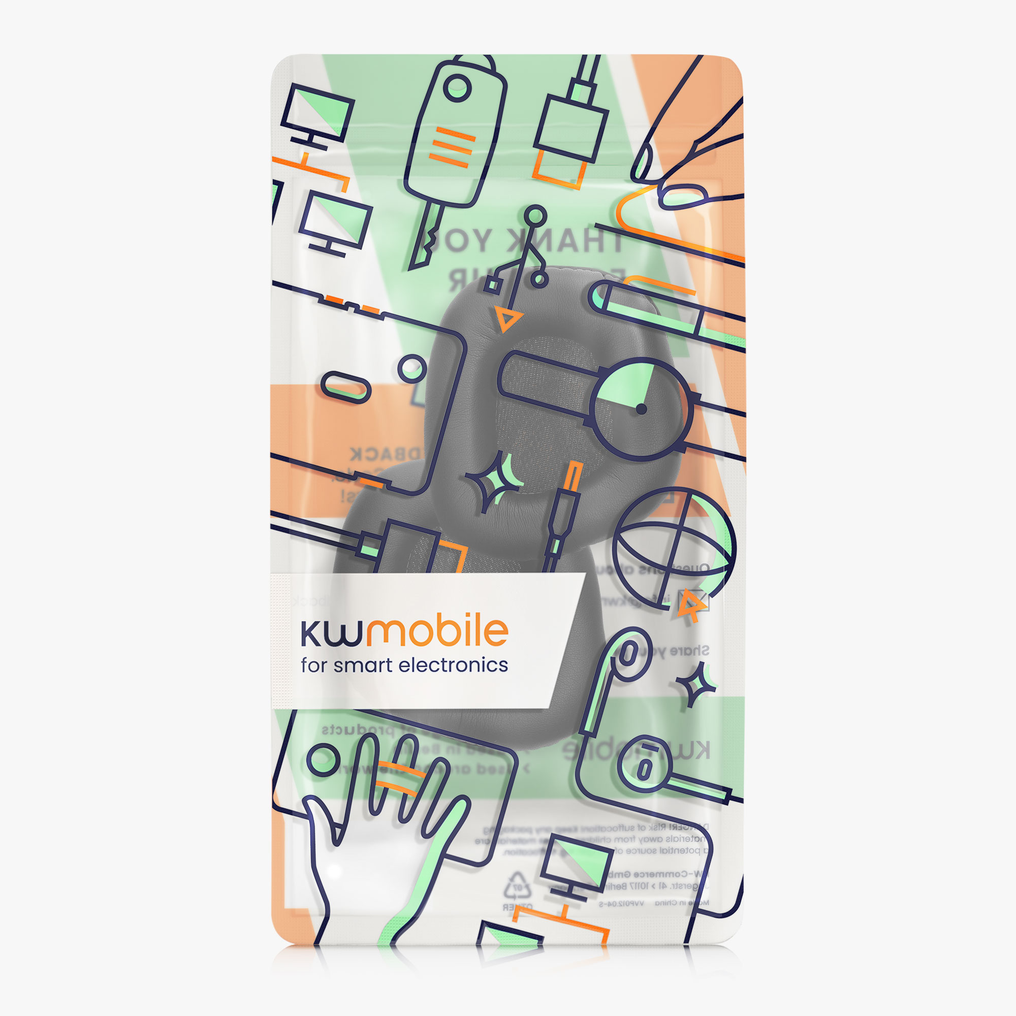 Náušníky kwmobile pro Corsair Void v2 / Void Elite Surround / Void Pro - 2 ks, černá