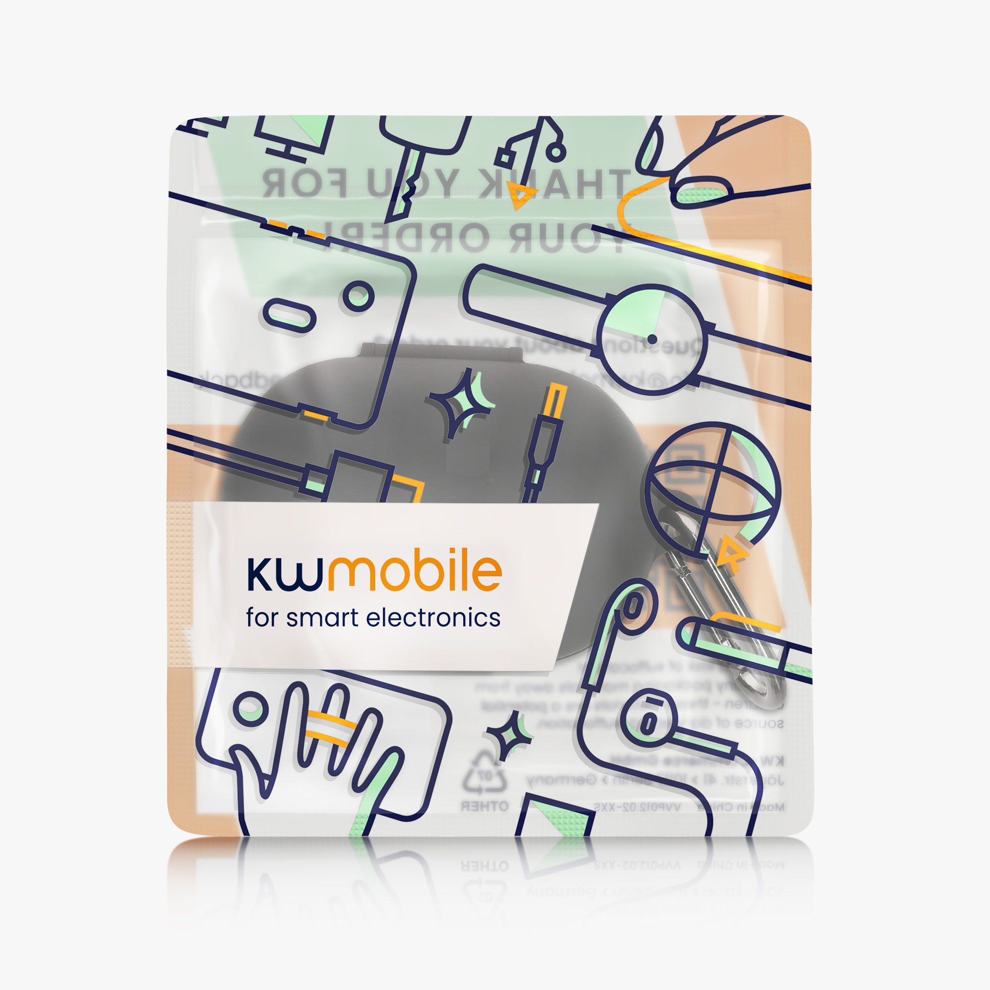 Pouzdro na sluchátka kwmobile pro SoundPeats Chasers - černá