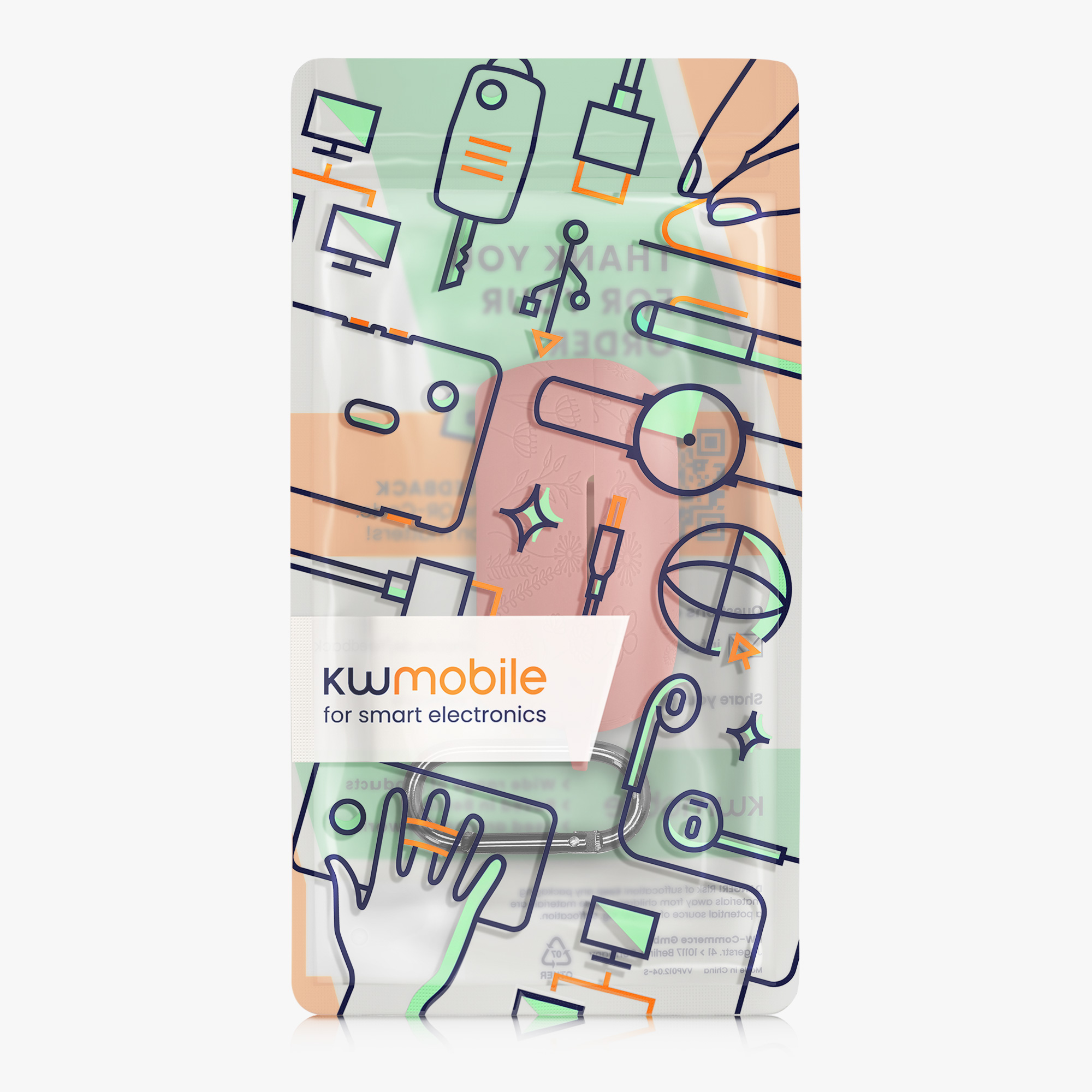 Silikonové pouzdro přenošení sluchátka Bose QuietComfort Earbuds Cover Embossed Pattern kwmobile