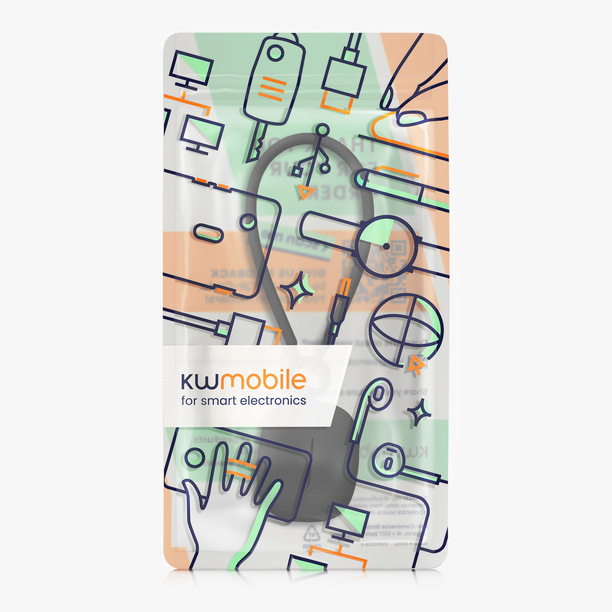 Silikonový řemínek hodinky Xiaomi Redmi Buds 6 Pro náhradní černá kwmobile