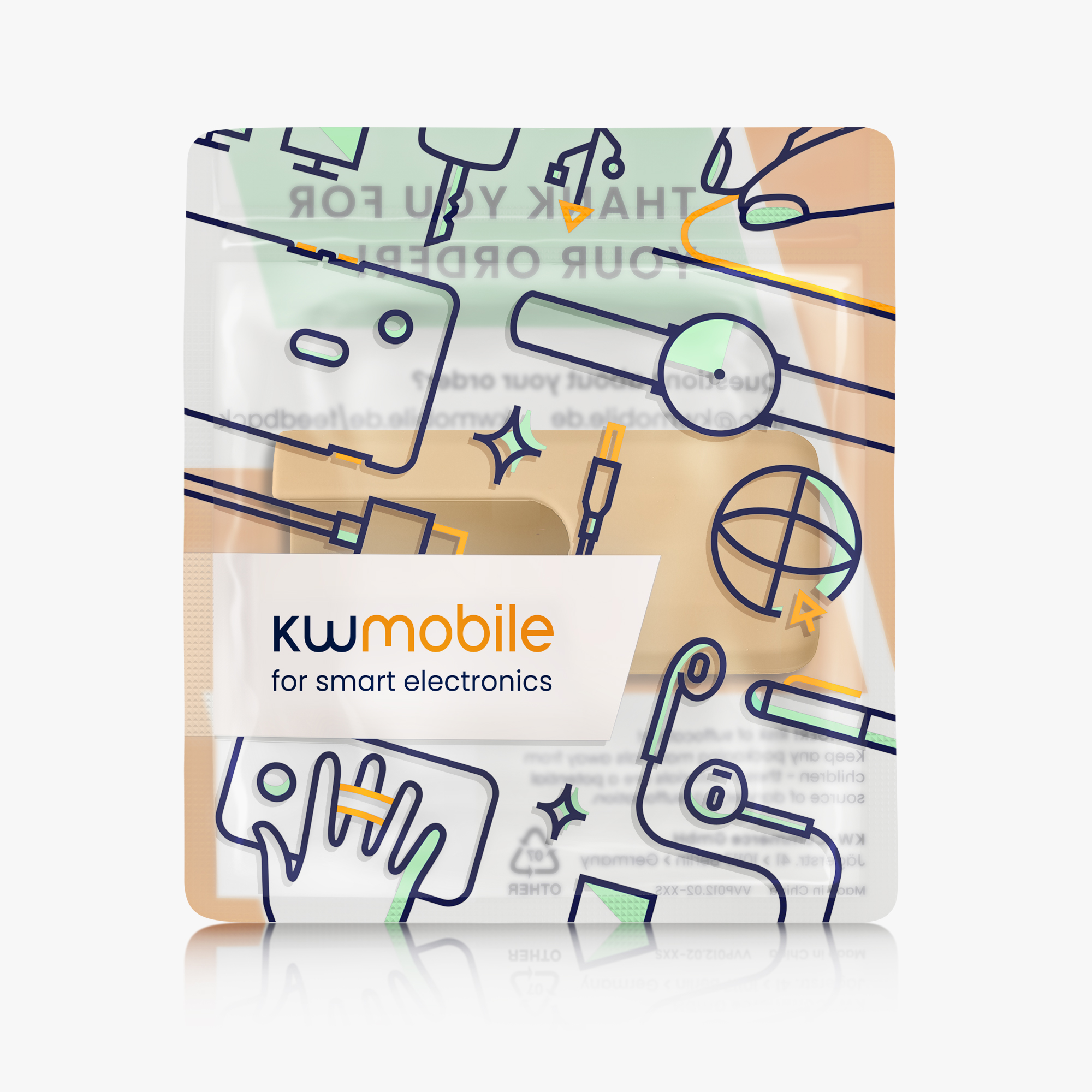 Obal na sluchátka kwmobile Skullcandy Method 360 ANC, písková