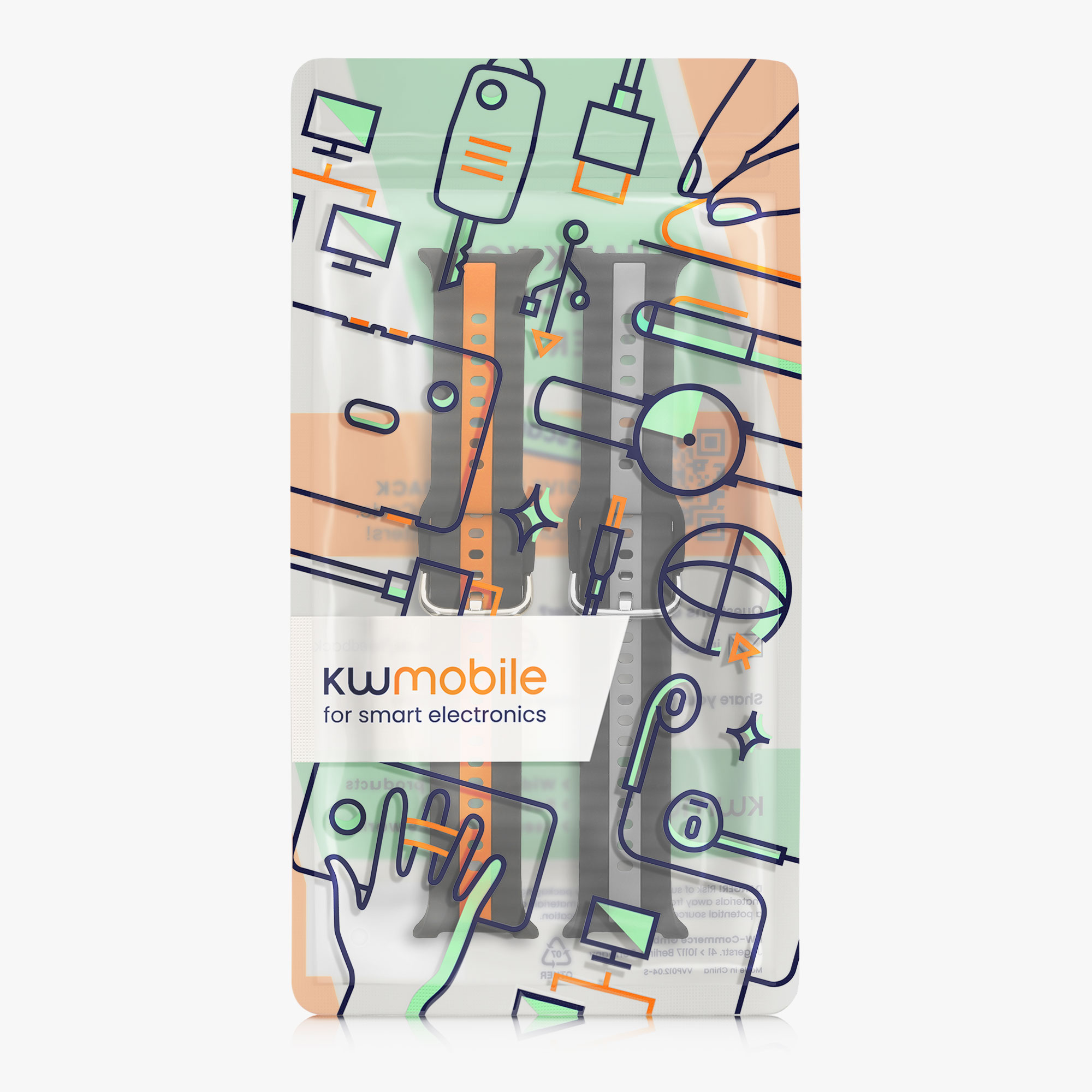 2x Řemínek na hodinky Galaxy Watch 8 Galaxy / Galaxy Watch 8 Classic 46mm Straps kwmobile černý