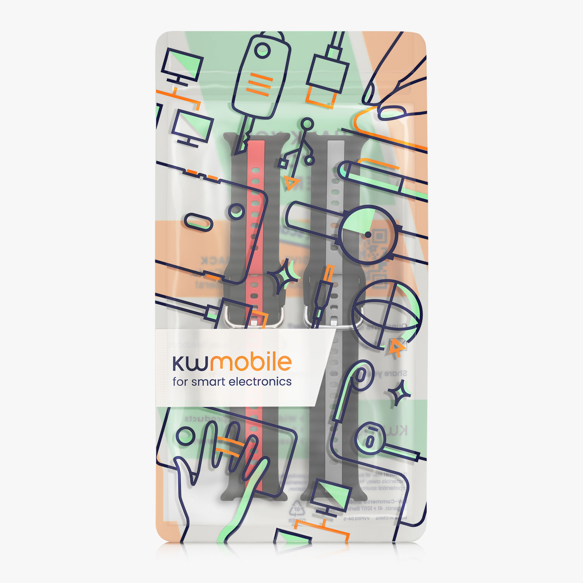 2x Řemínek na hodinky Galaxy Watch 8 Galaxy / Galaxy Watch 8 Classic 46mm Straps kwmobile černý