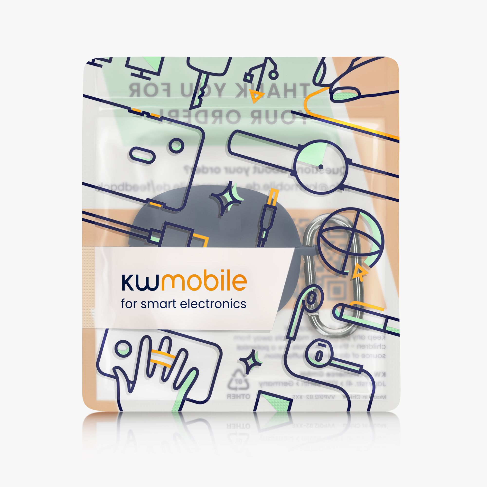 Pouzdro na sluchátka kwmobile pro Shokz OpenDots ONE, tmavě modrá