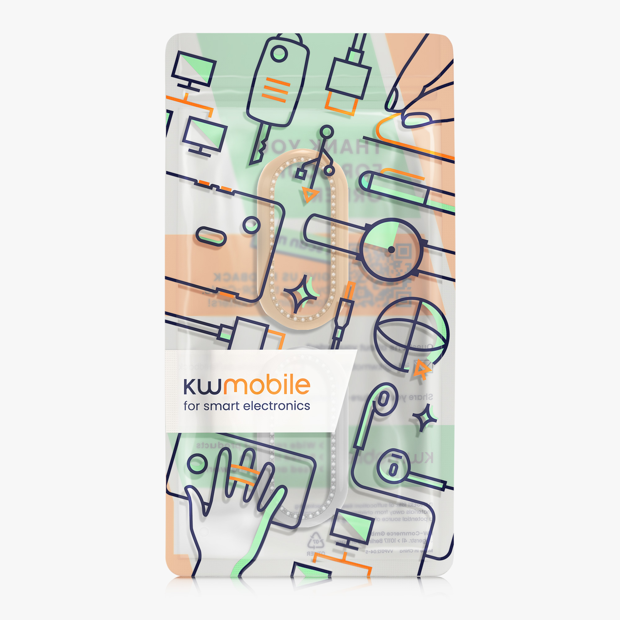 2 ks Ochranný rámeček kwmobile Xiaomi Mi, stříbrná / růžově zlatá