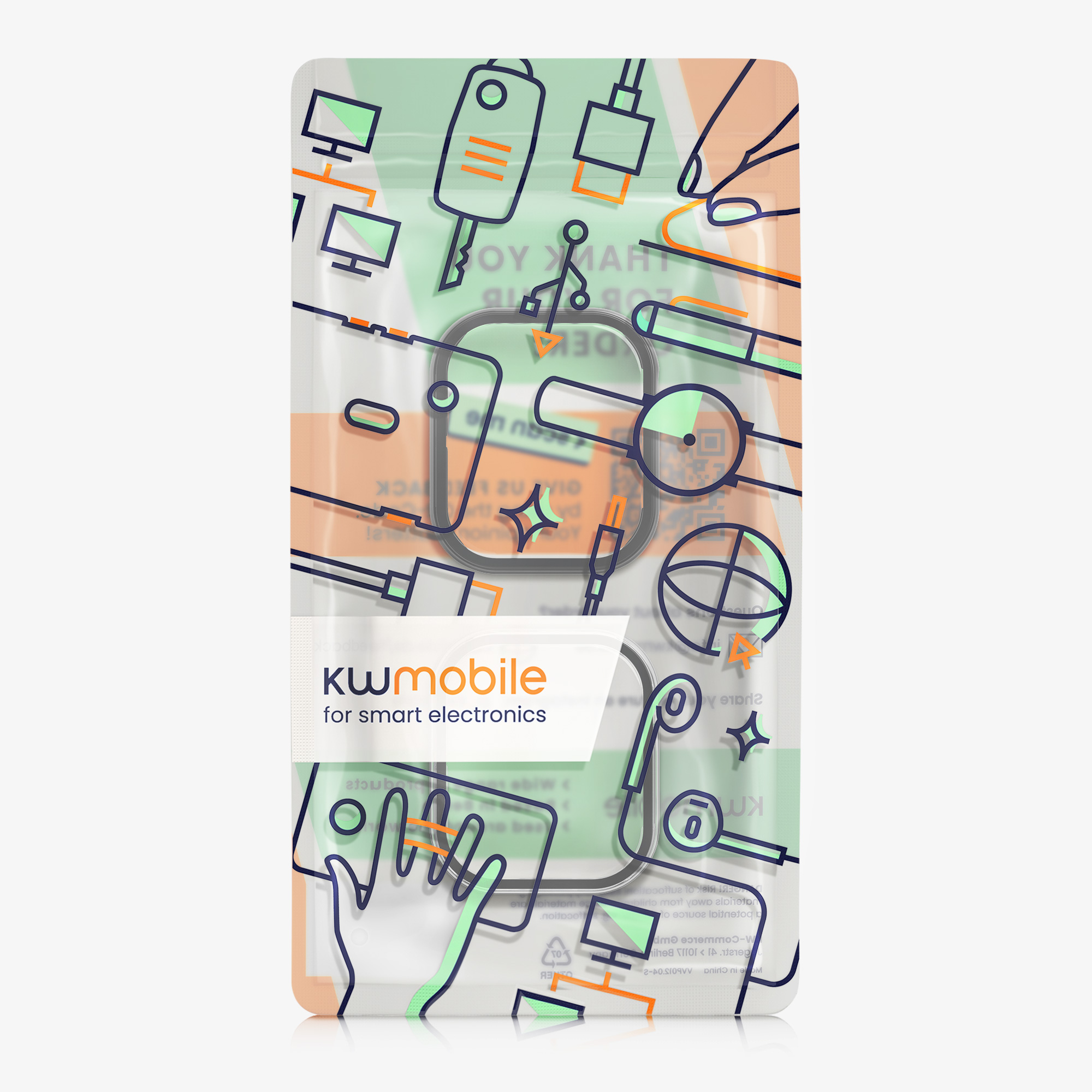 Kryt s ochranným sklem kwmobile pro HONOR Watch 5 - 2 ks - transparentní / černá