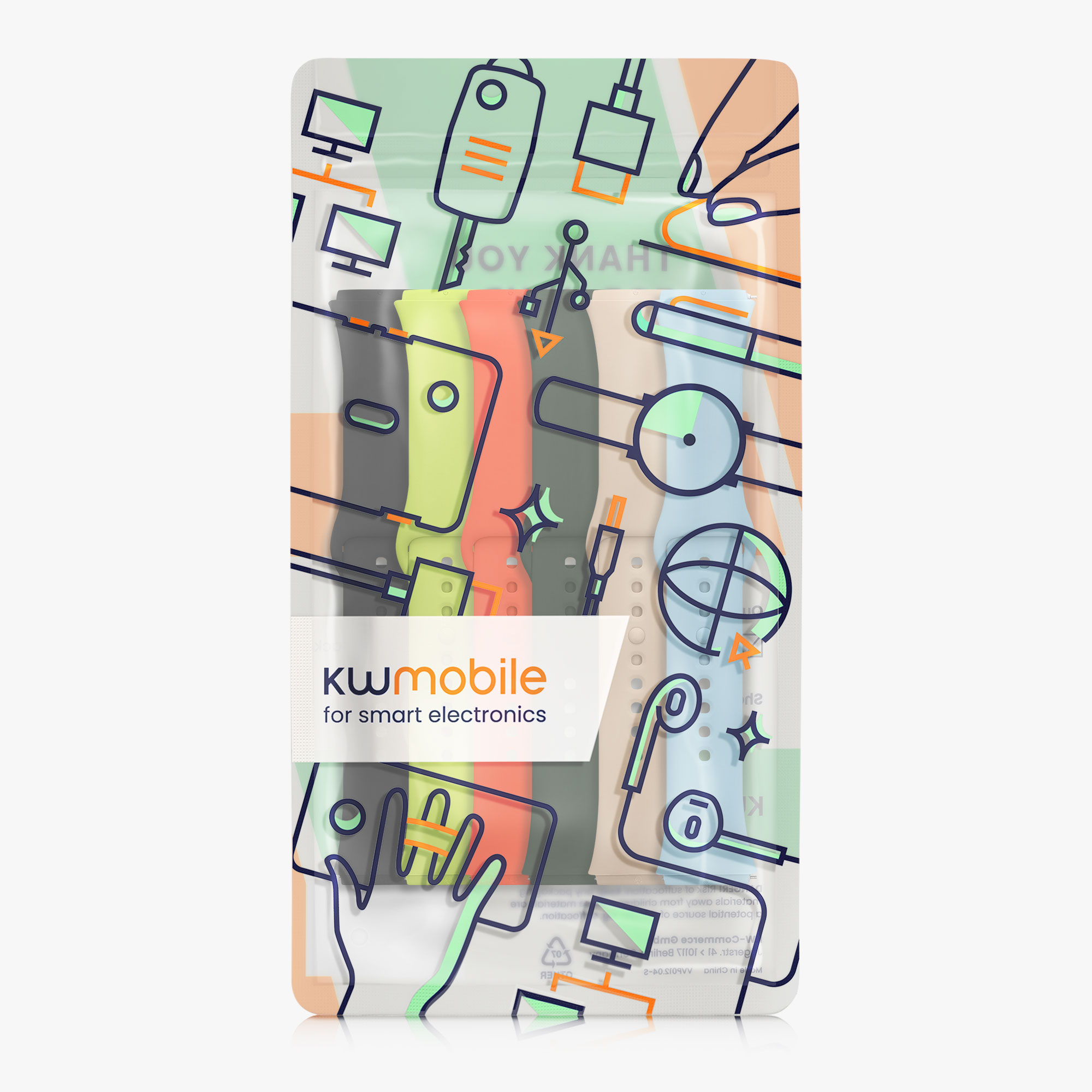 kwmobile řemínek k hodinkám Redmi Watch 3 Active - vícebarevná