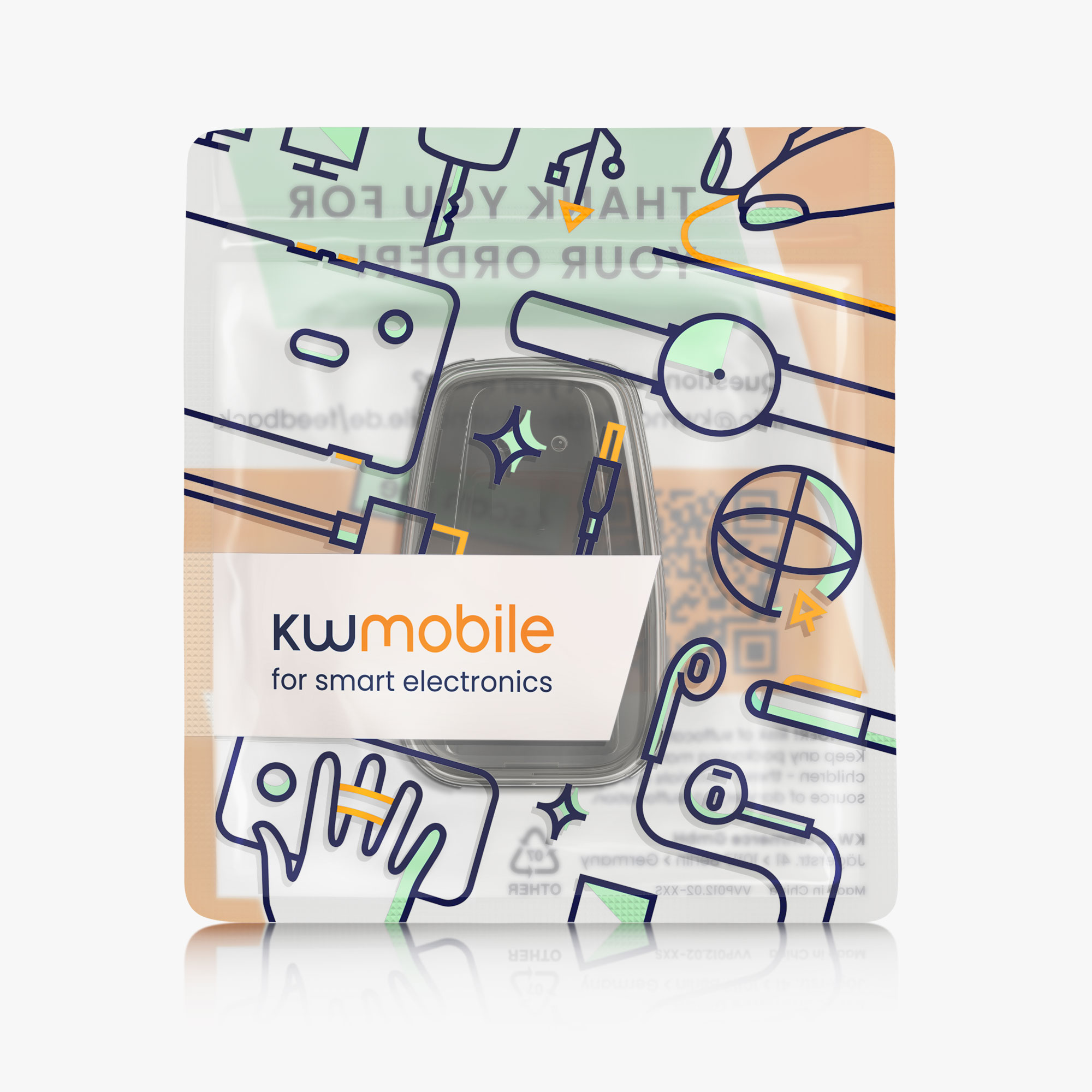 Pouzdro na klíč od auta Toyota 2 Button Car Key Smart Key kwmobile - černá/transparentní