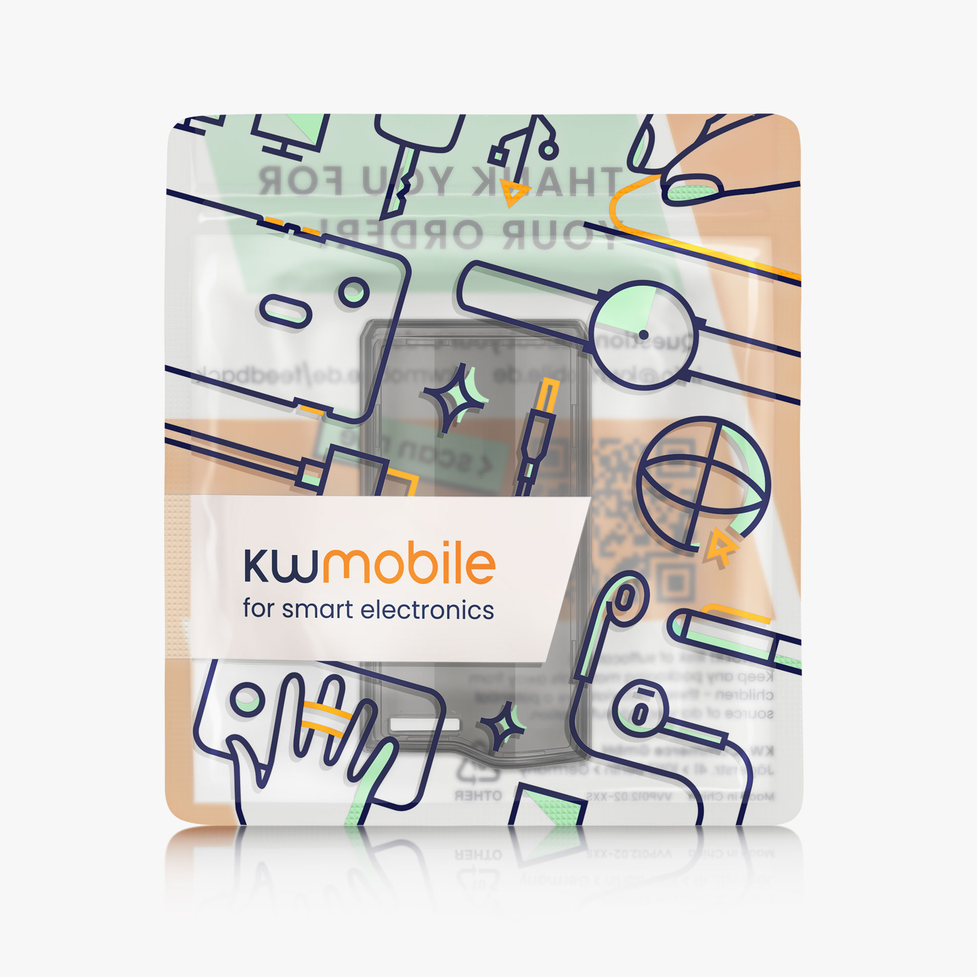 TPU pouzdro na klíč DR 6.0/5.0 kwmobile černo-transparentní