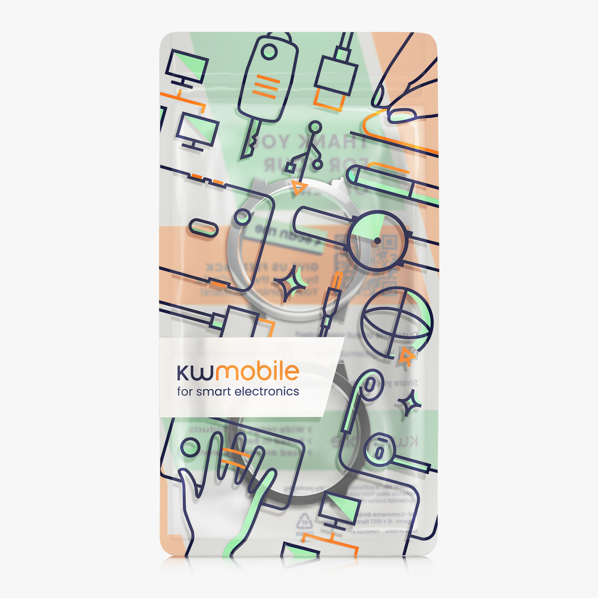 2 ks Ochranný kryt kwmobile pro Garmin Venu 4 45mm - černá / stříbrná