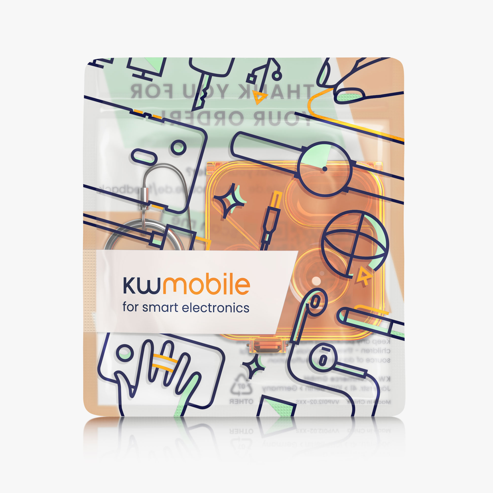 Pouzdro na sluchátka kwmobile pro Nothing Ear (3) 2025, oranžová