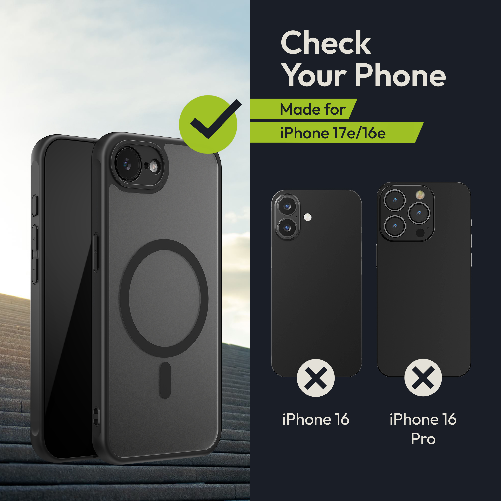 Ochranné sklo kwmobile pro Apple iPhone 17e / iPhone 16e - černá