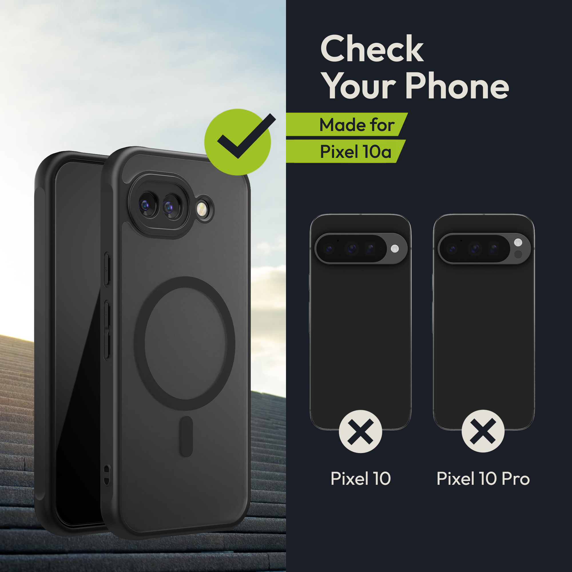 Ochranné sklo a pouzdro s MagSafe Oakshield pro Google Pixel 10a - černá