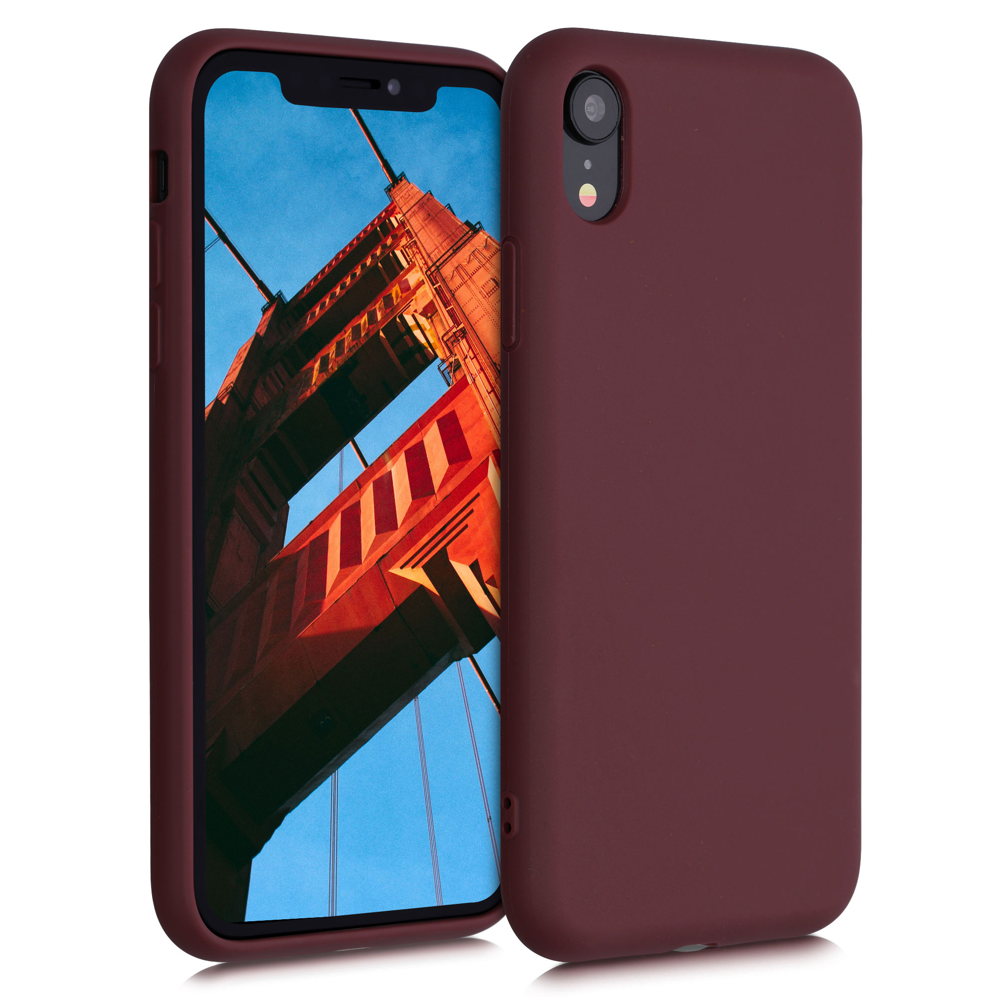 Kryt na mobil s pšeničnou slámou kalibri pro Apple iPhone XR - červenohnědá