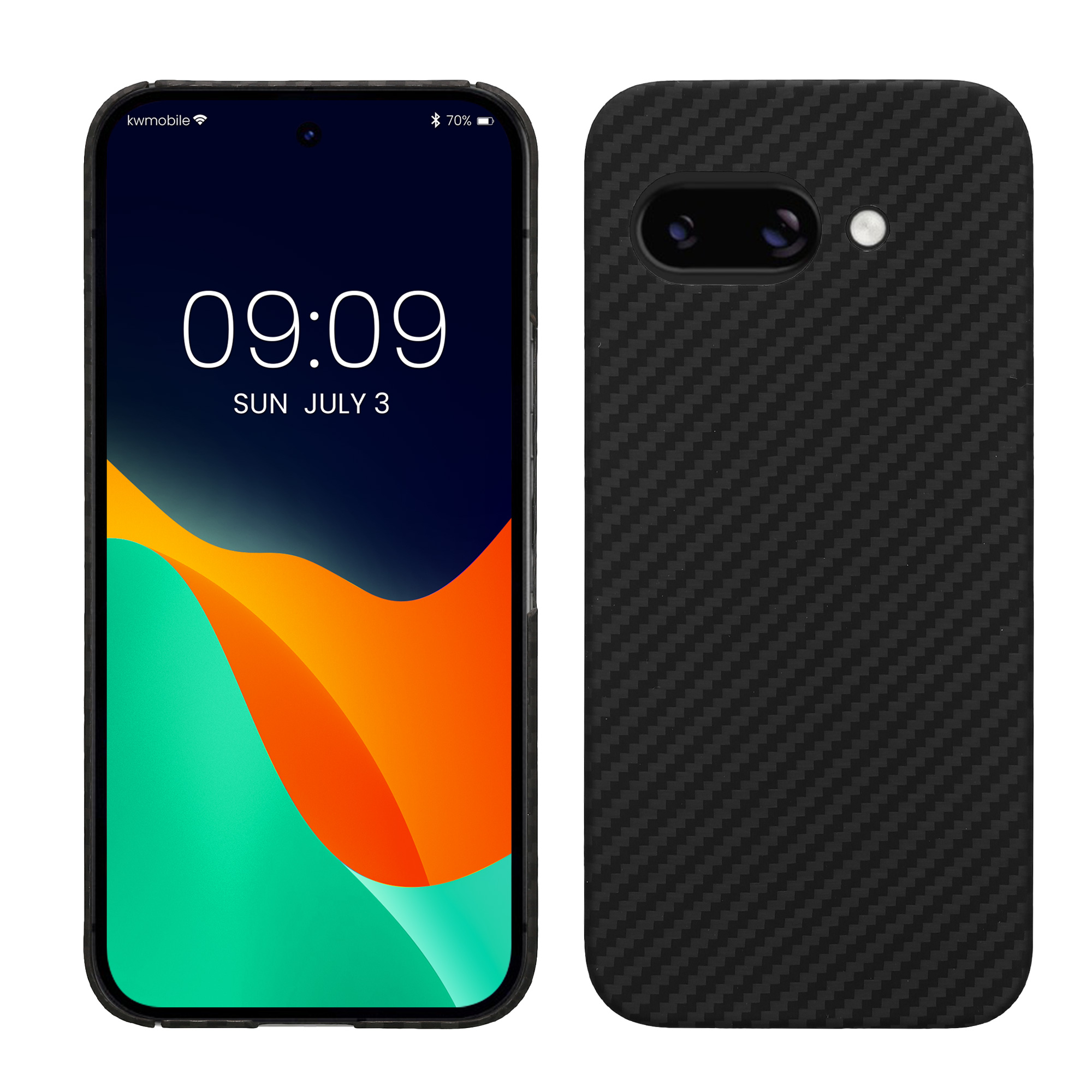 Aramidový kryt kalibri pro Google Pixel 9a - černá matná