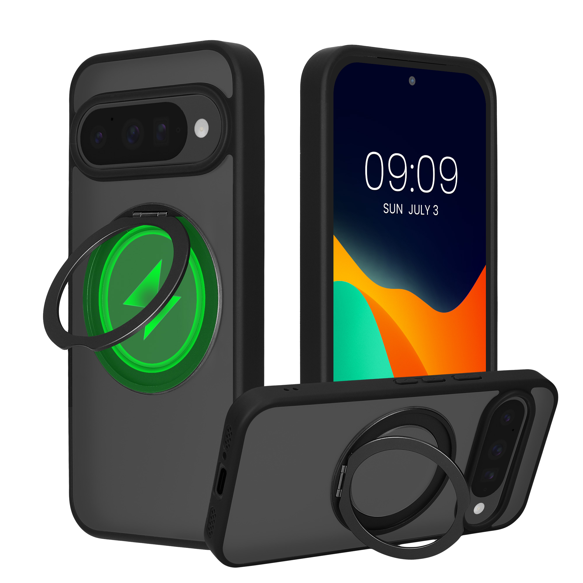 Pevný kryt kalibri pro Google Pixel 10 / Pixel 10 Pro - černá / matně transparentní