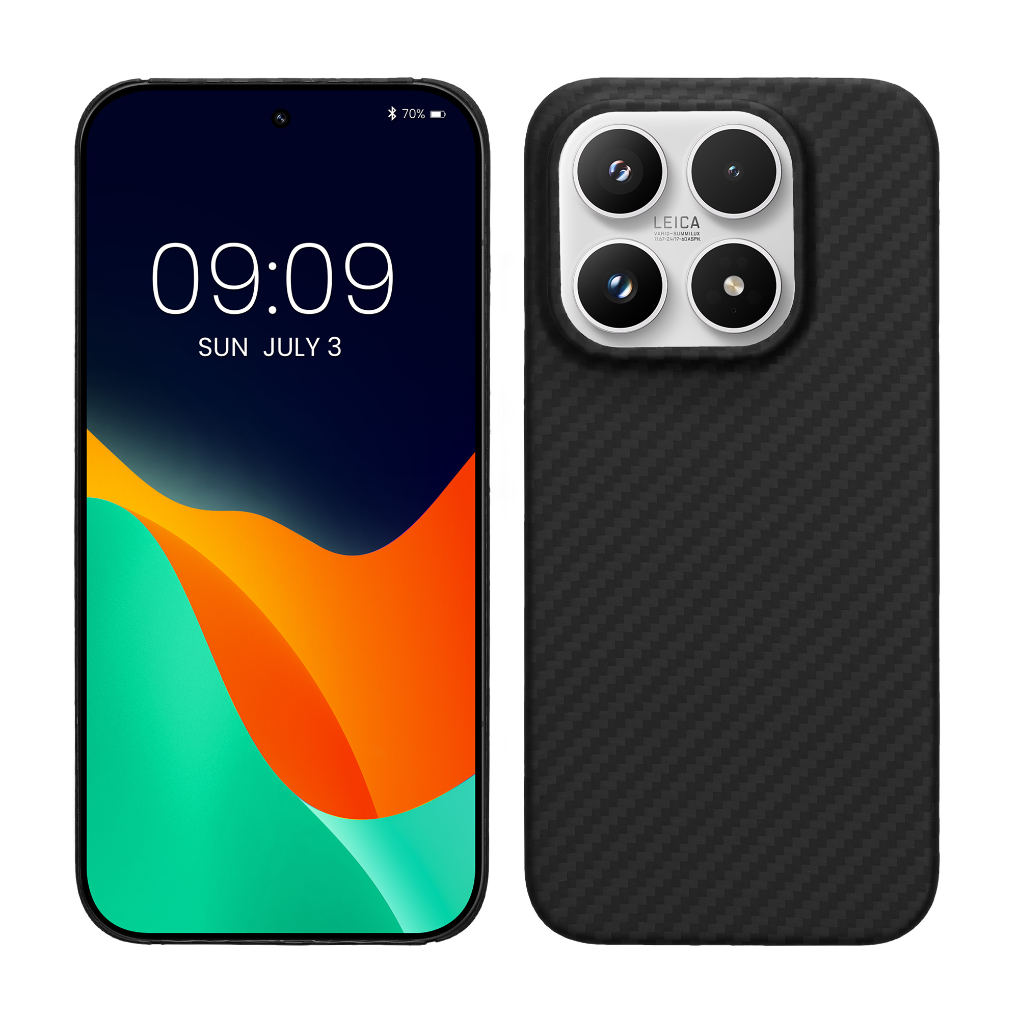 Pouzdro z aramidového vlákna pro Xiaomi 17 kalibri tenké - matná černá