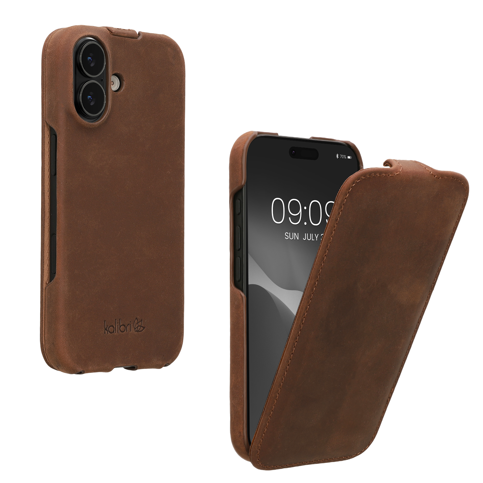 Flipové pouzdro pro Apple iPhone 17 kalibri tenké - hnědá