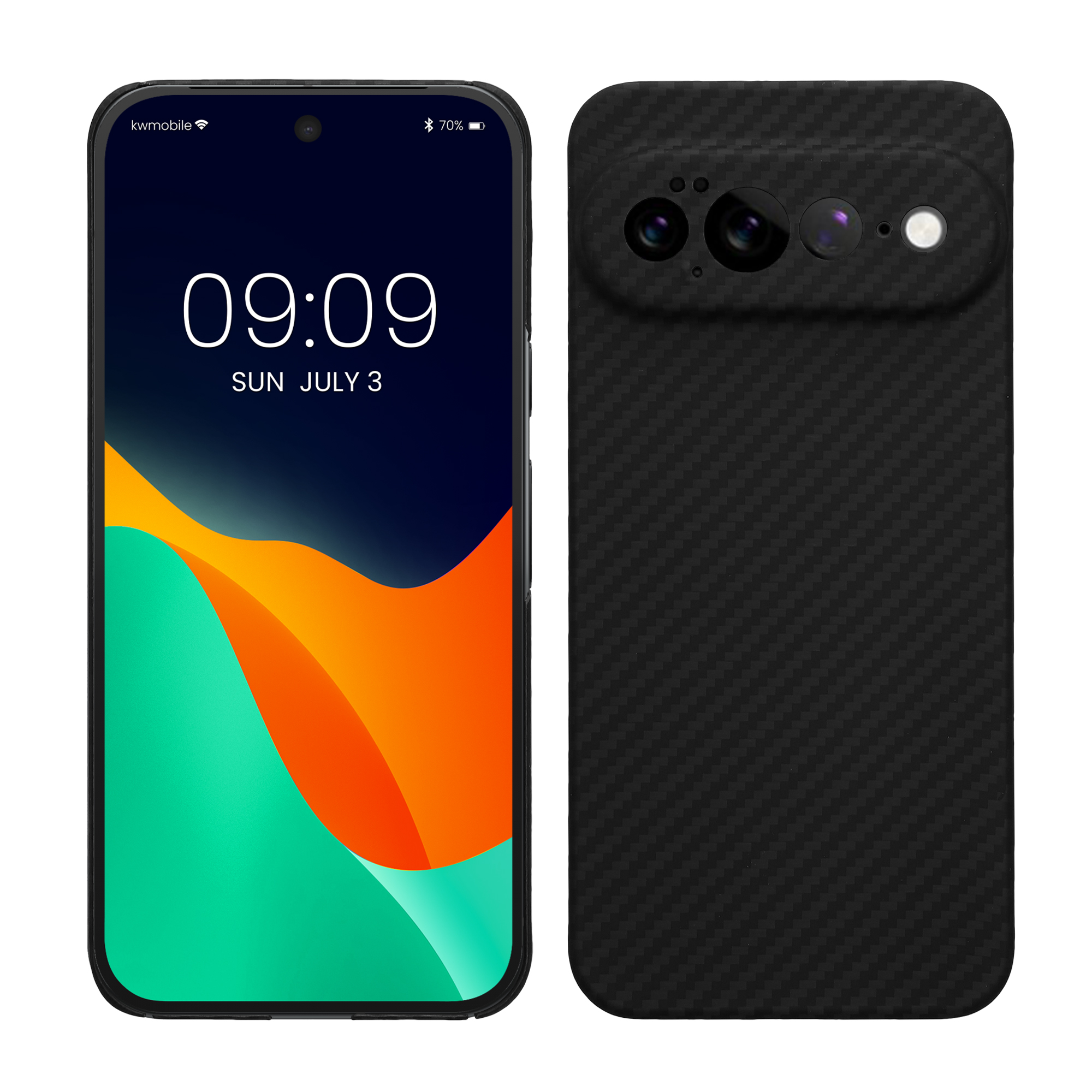 Pouzdro z aramidového vlákna pro Google Pixel 11 Pro XL kalibri tenké - matná černá